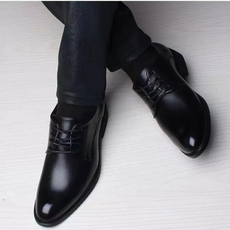 Leather Men Formal Shoes Luxury Brand 2023 Men's Loafers Dress Moccasins Breathable Slip on Black Driving Shoes Plus Size 38-44