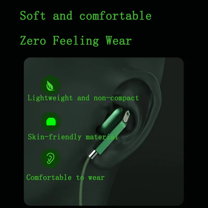 A06 dual-speaker cell phone headset dual dynamic circle quad-core in-ear subwoofer game call with microphone headphones