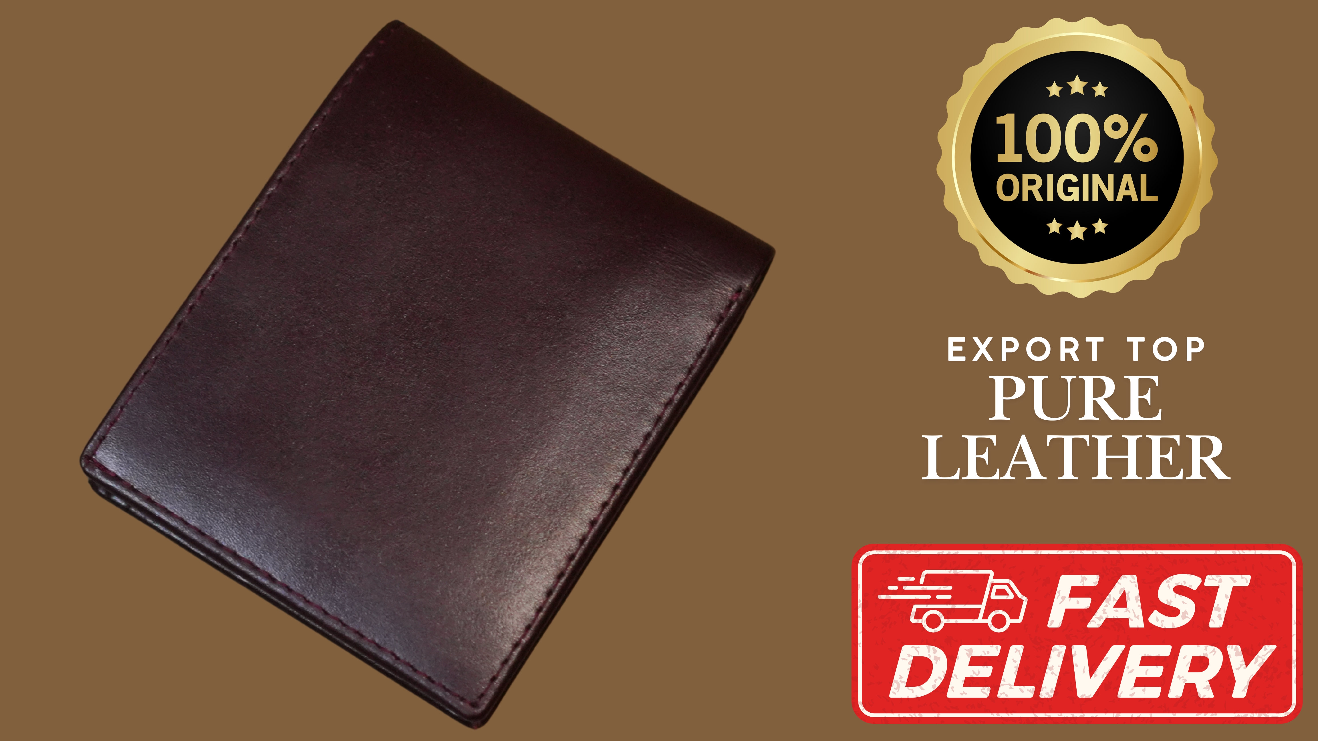 100% Genuine Leather Wallet by EXPORT TOP | Fine Finish & Elegant Style