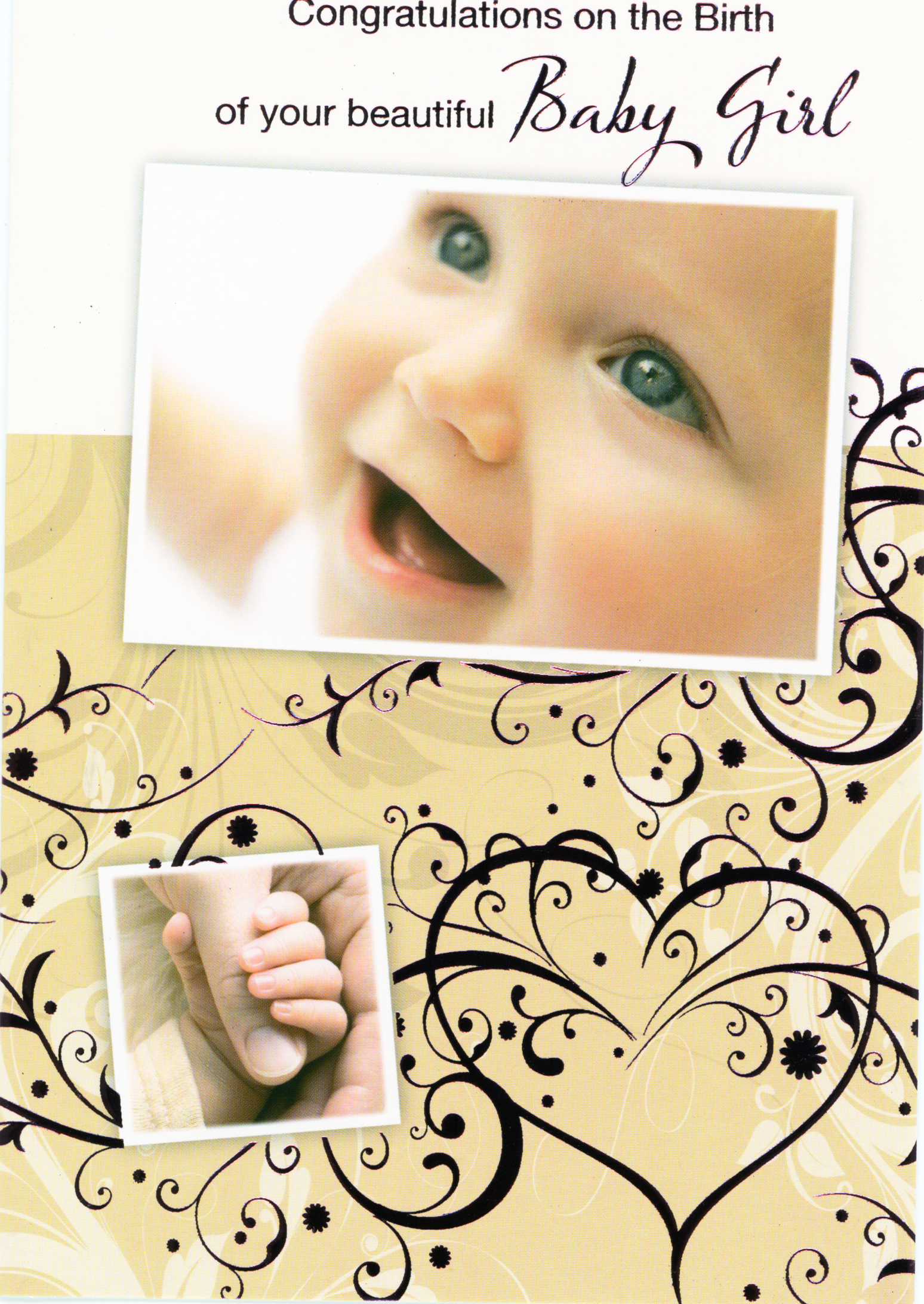 Baby Girl Congratulations Card
