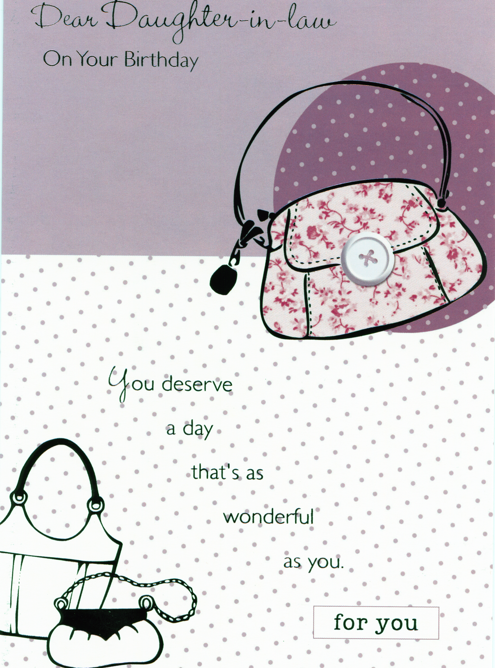 Dear Daughter-in-law Birthday Card
