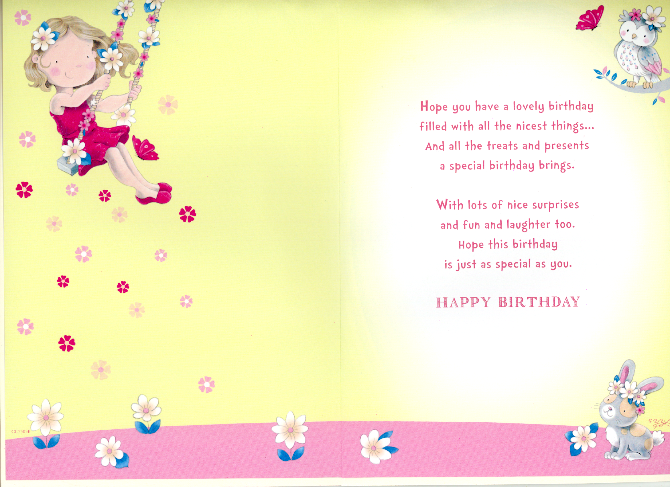 Birthday Card for a Granddaughter with Badge