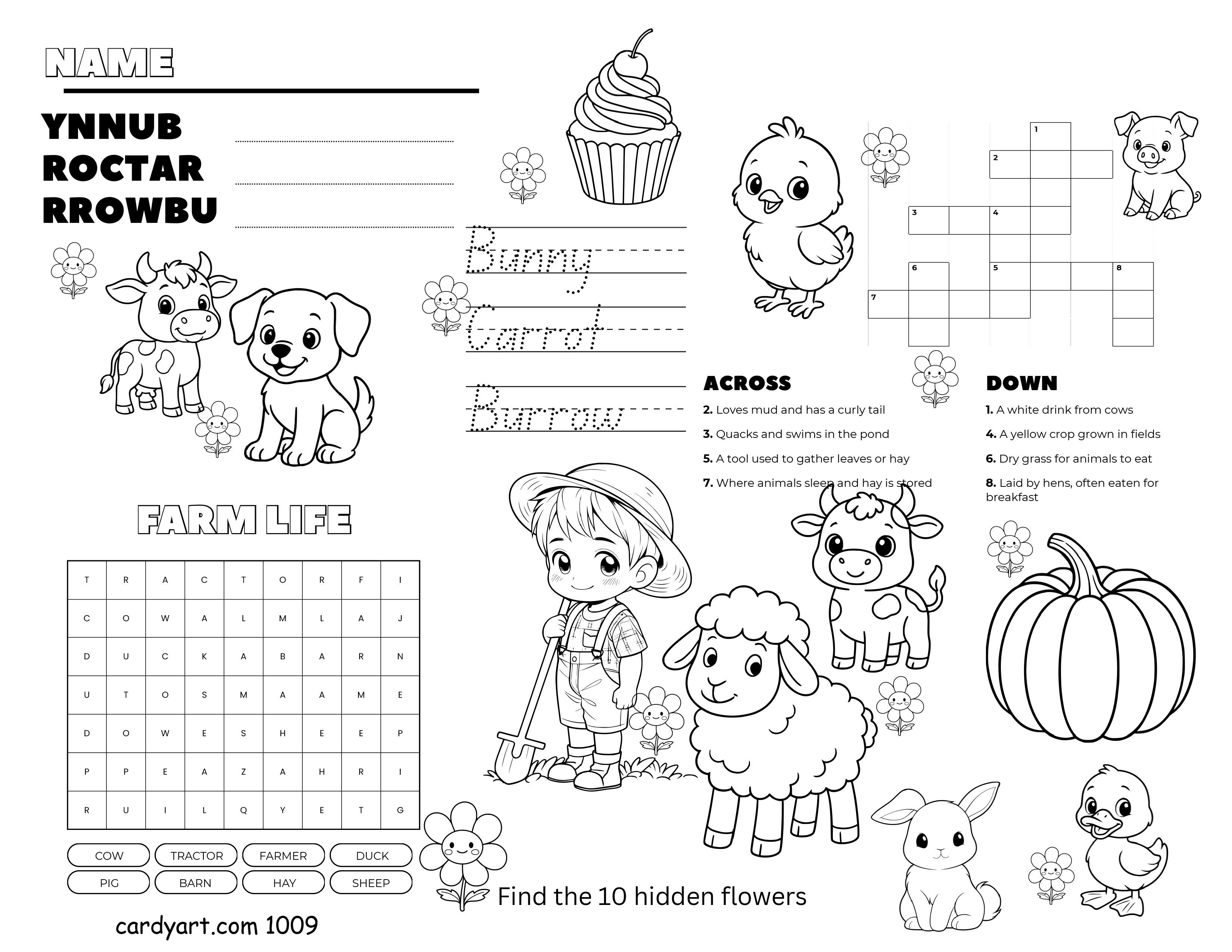 Farm Life Colouring Activity Sheet