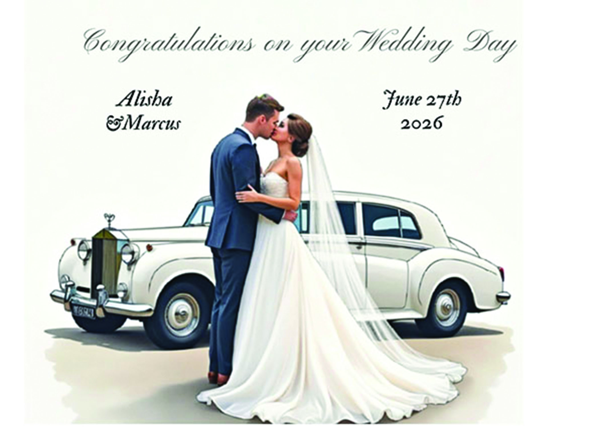 Personalised Wedding Greeting Card