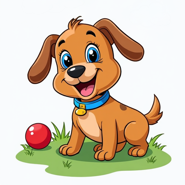 Cute Cartoon Puppy