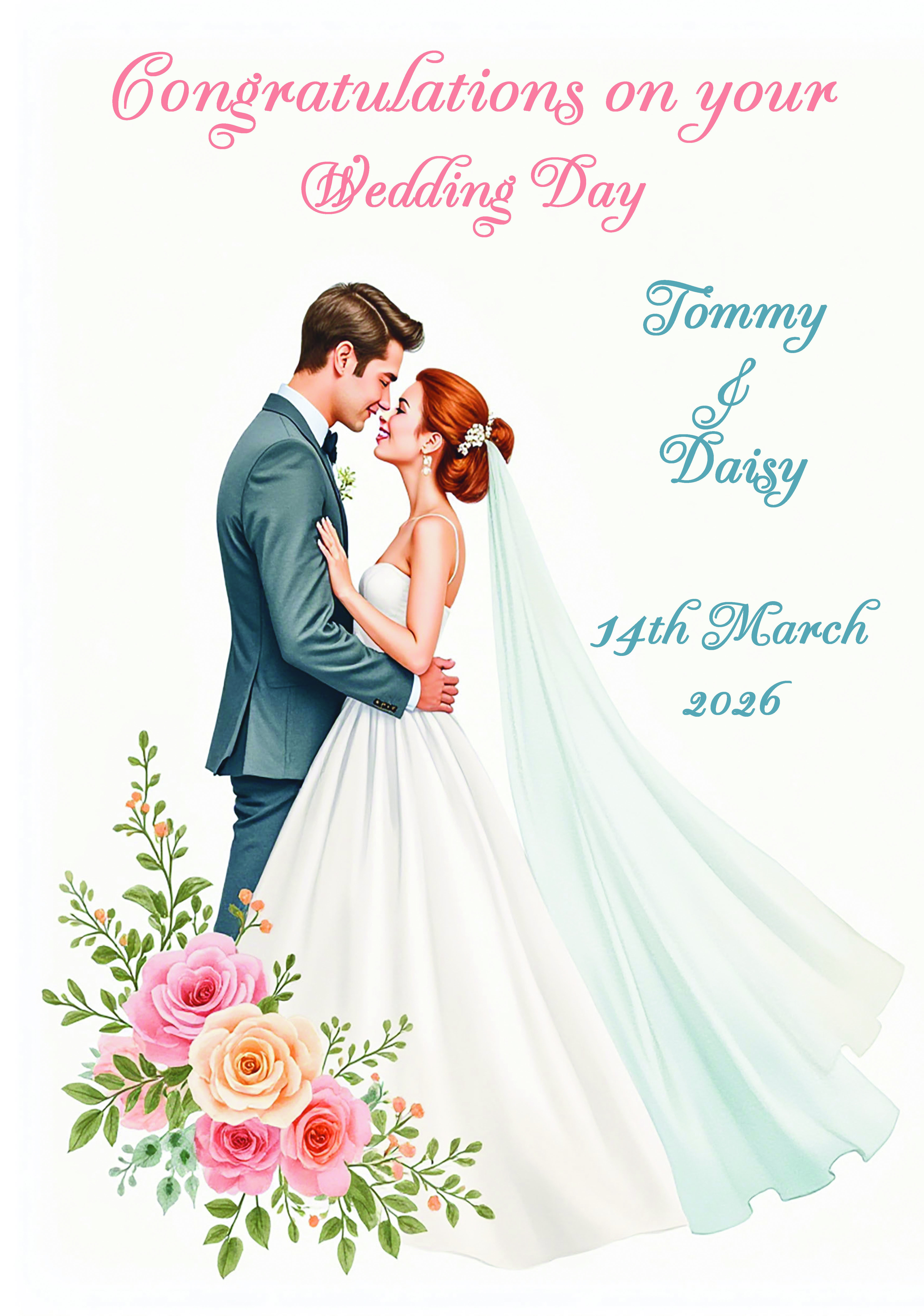 Personalised Wedding Greeting Card