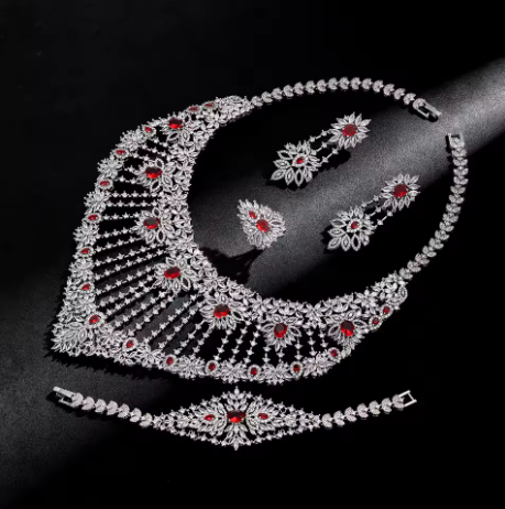 13745 eQJTBMAiKzmp item - New 4-Piece Party Jewelry Set for Women