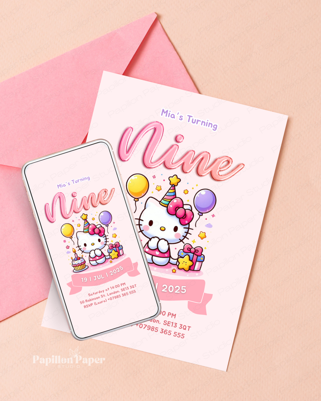 Hello Kitty Birthday Invitation
