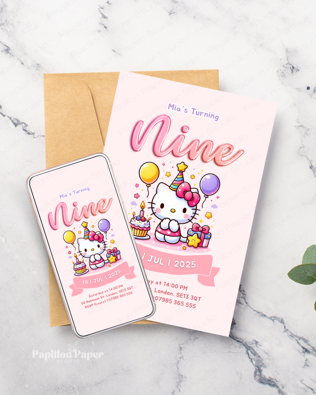 Hello Kitty Birthday Invitation