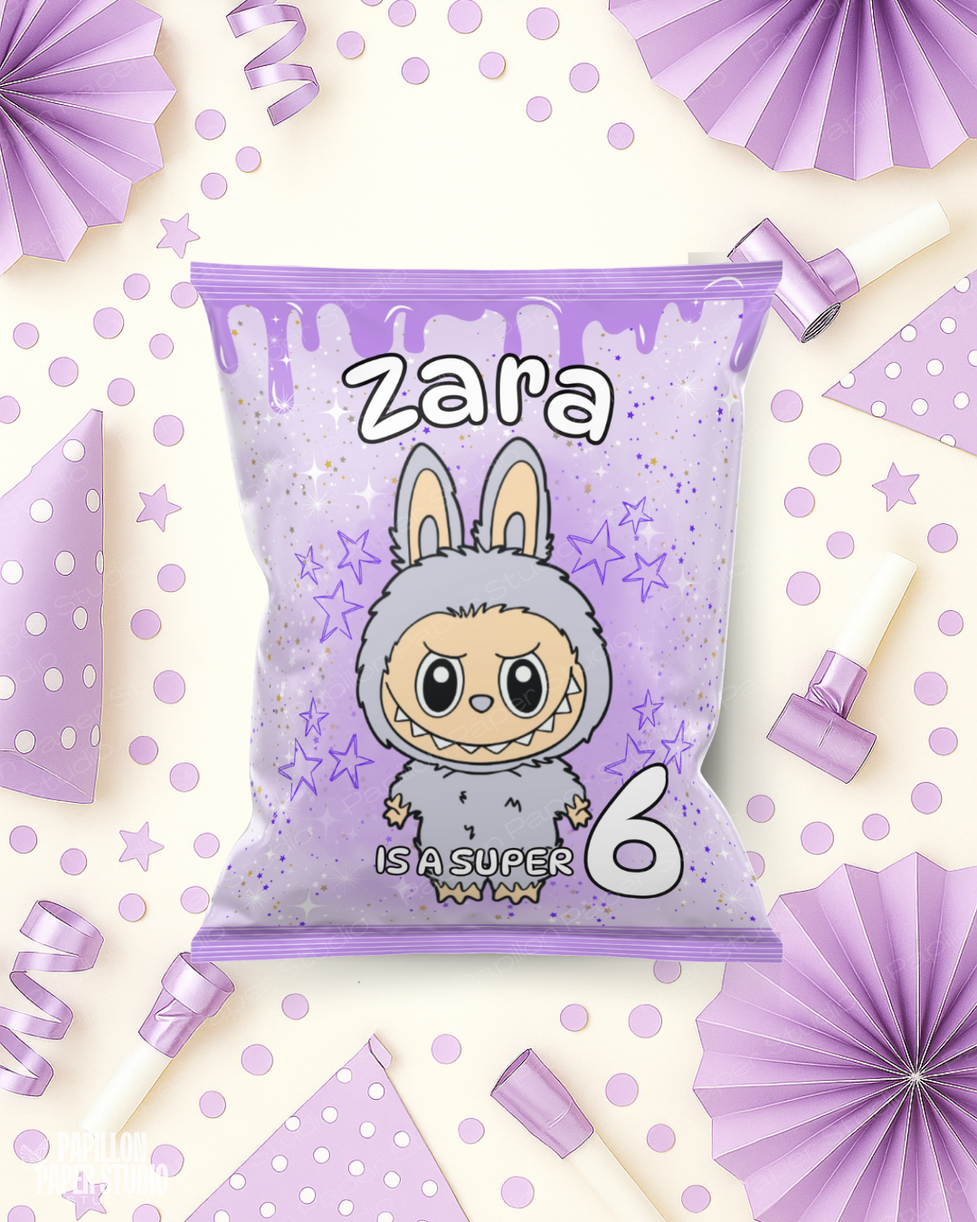 Labubu Chip Bag Template