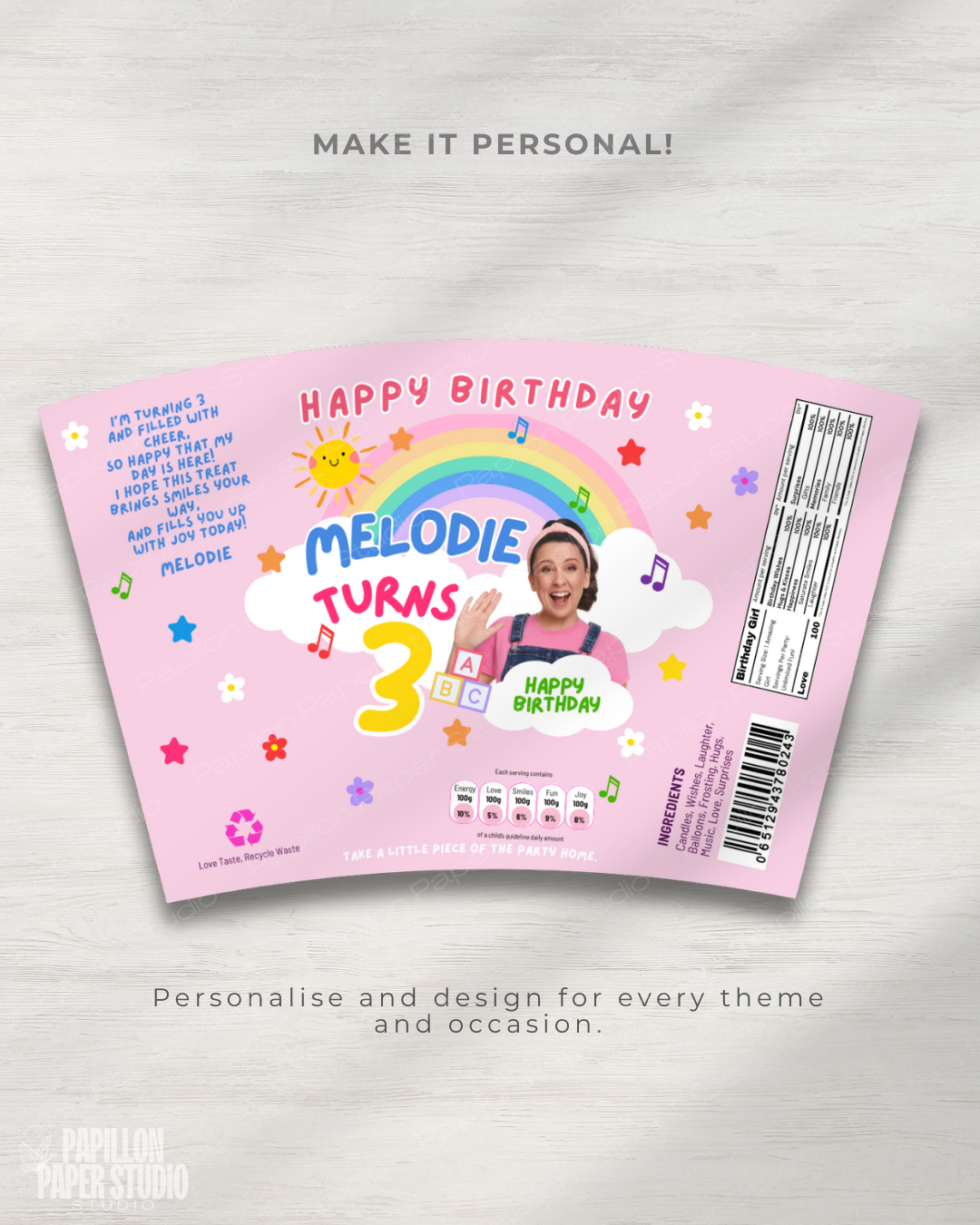 Blank YanYan Cup Wrapper