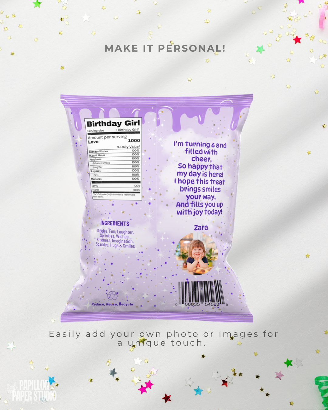 Labubu Chip Bag Template