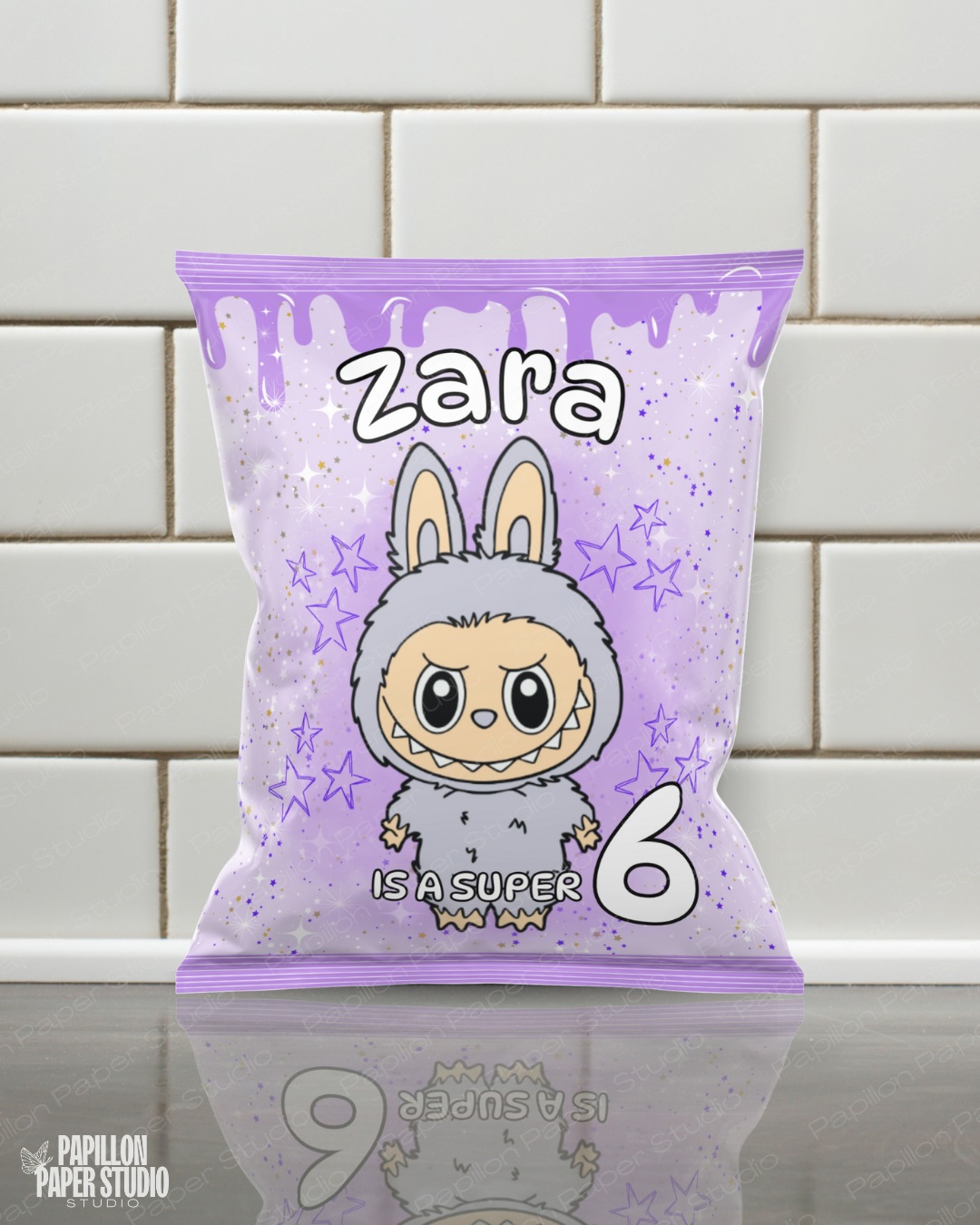 Labubu Chip Bag Template