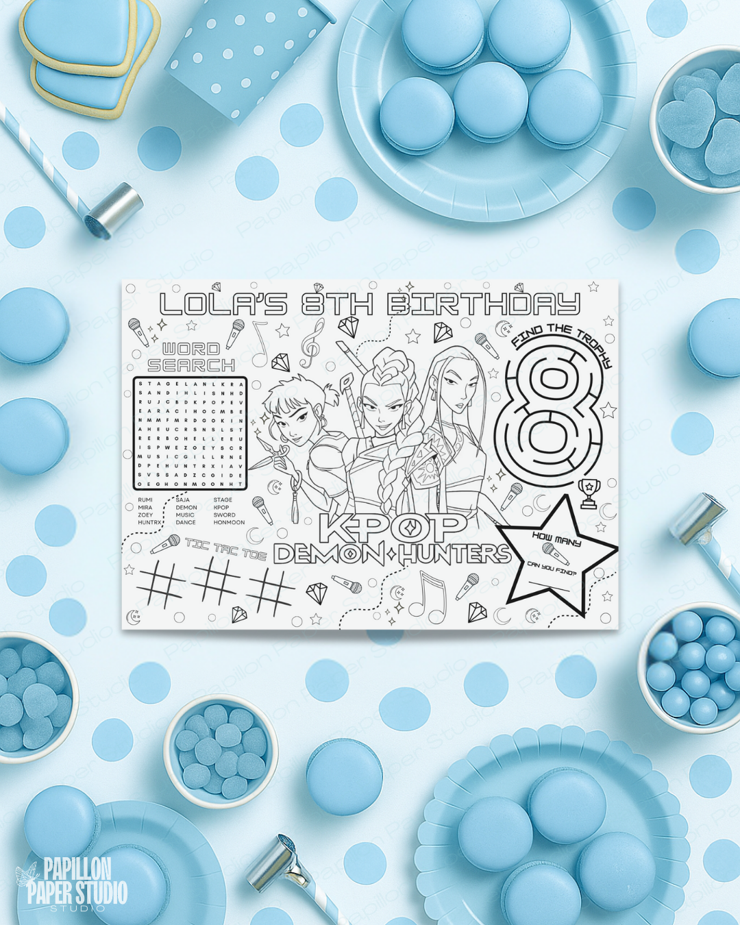 K-Pop Demon Hunters Activity Sheet
