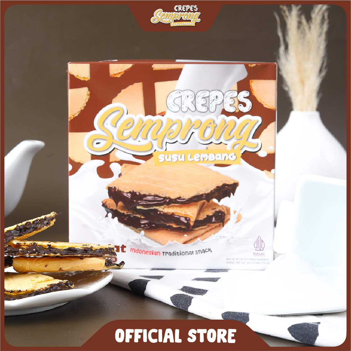 Crepes Semprong Susu Lembang - Rasa Coklat