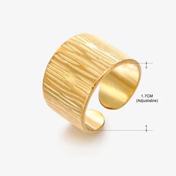 Textured Gold Adjustable Ring