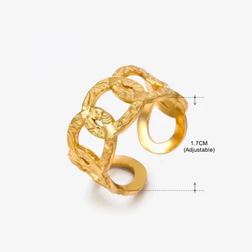 Golden Chain Link Ring