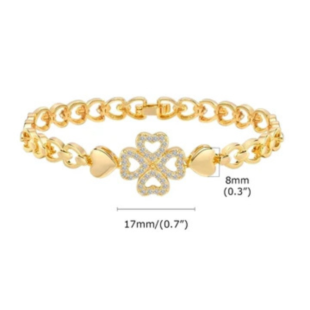 Elegant Lucky Clover Chain Bracelet