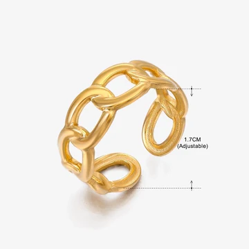 Eternal Link Gold Chain Ring