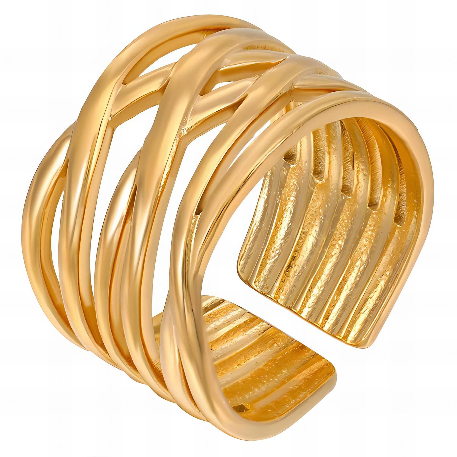 Gold Plated Wide Band Ring