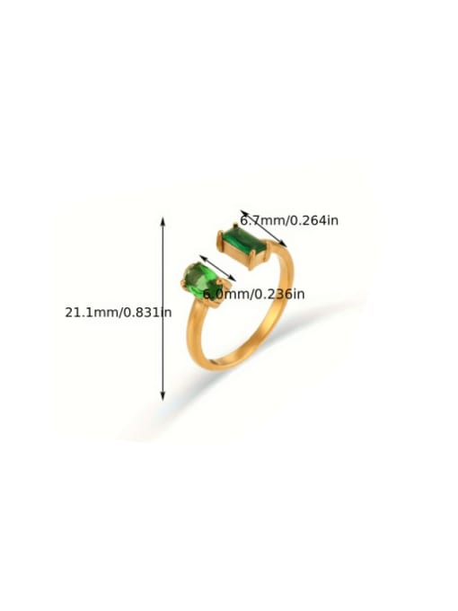 Green zirconia minimalist ring