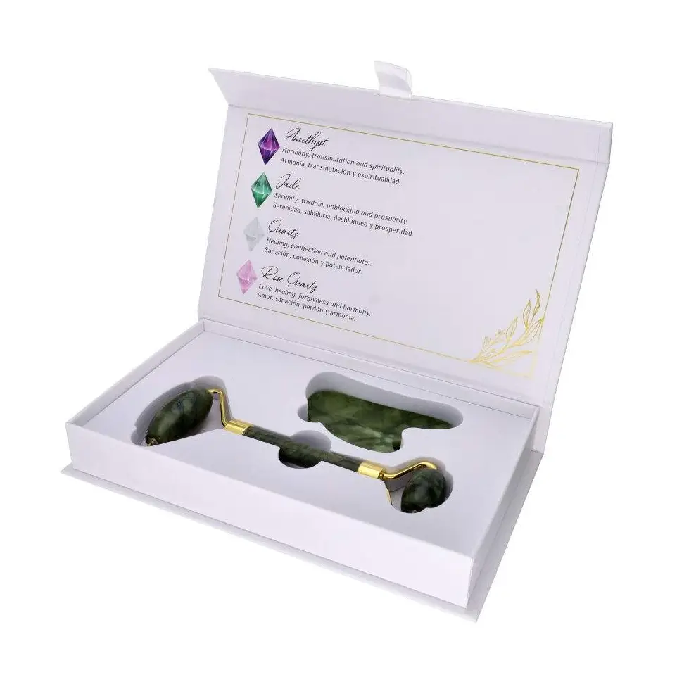 Pack masajeador Gua Sha- Roller de Jade