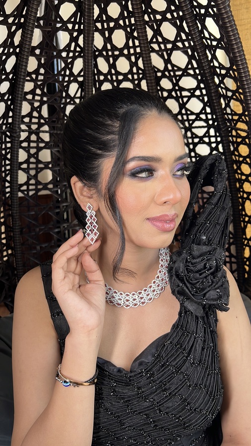 Designer Ruby Coloured Choker Necklace Set