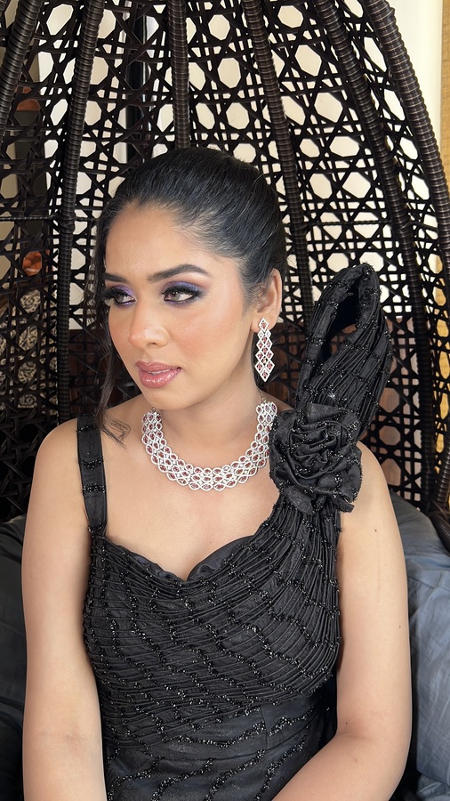 Designer Ruby Coloured Choker Necklace Set