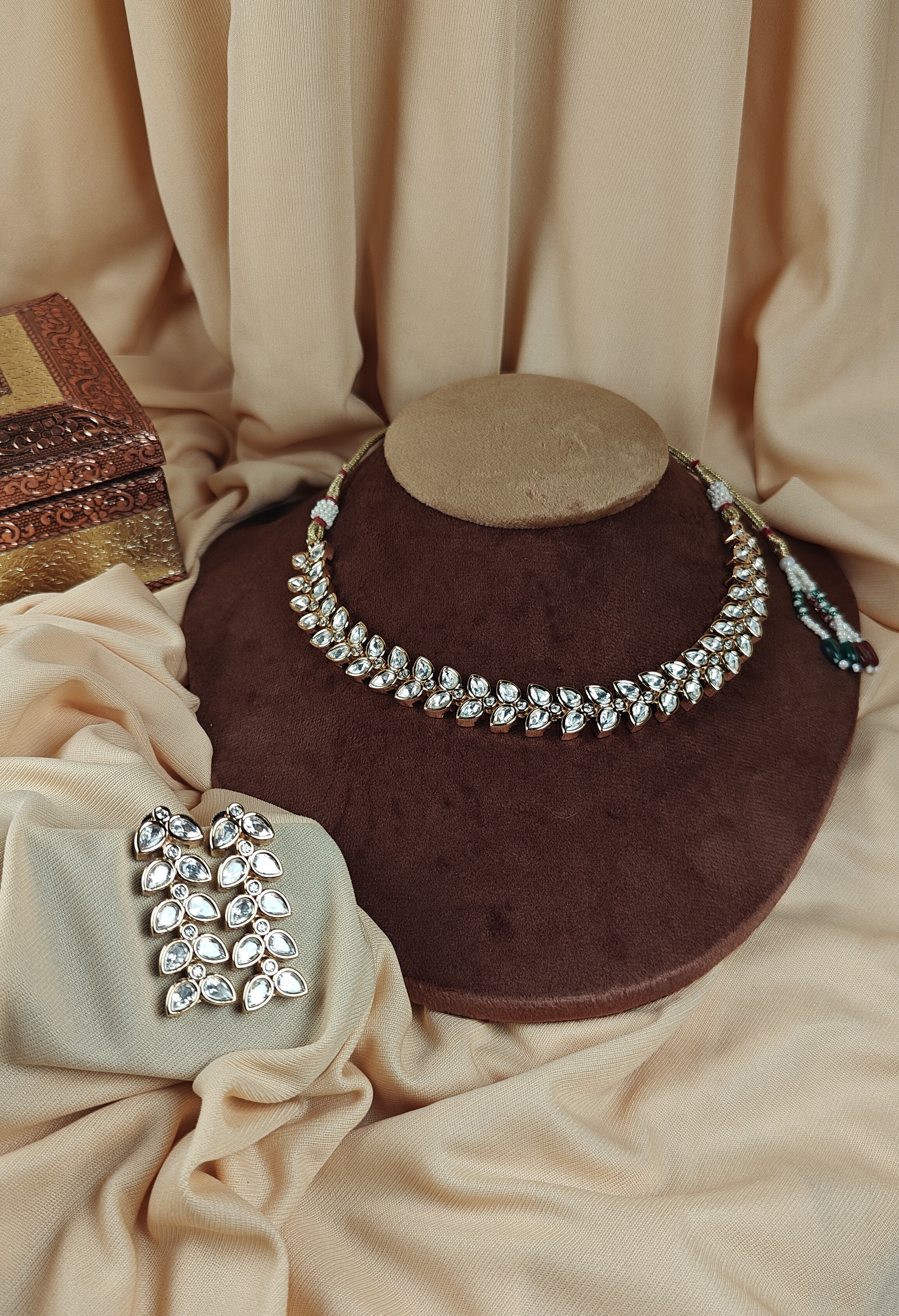Kundan Choker Necklace and Earring Set