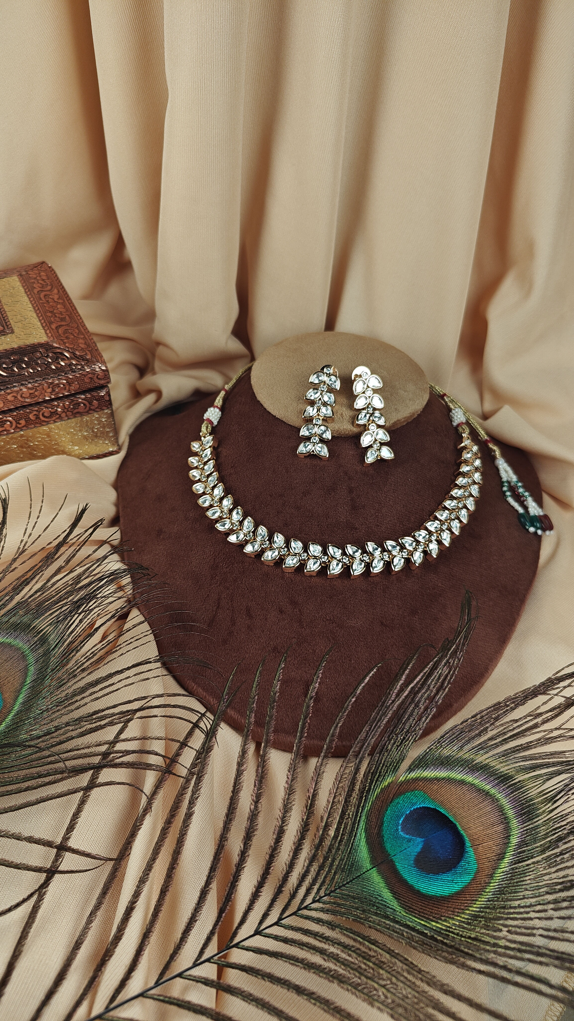 Kundan Choker Necklace and Earring Set