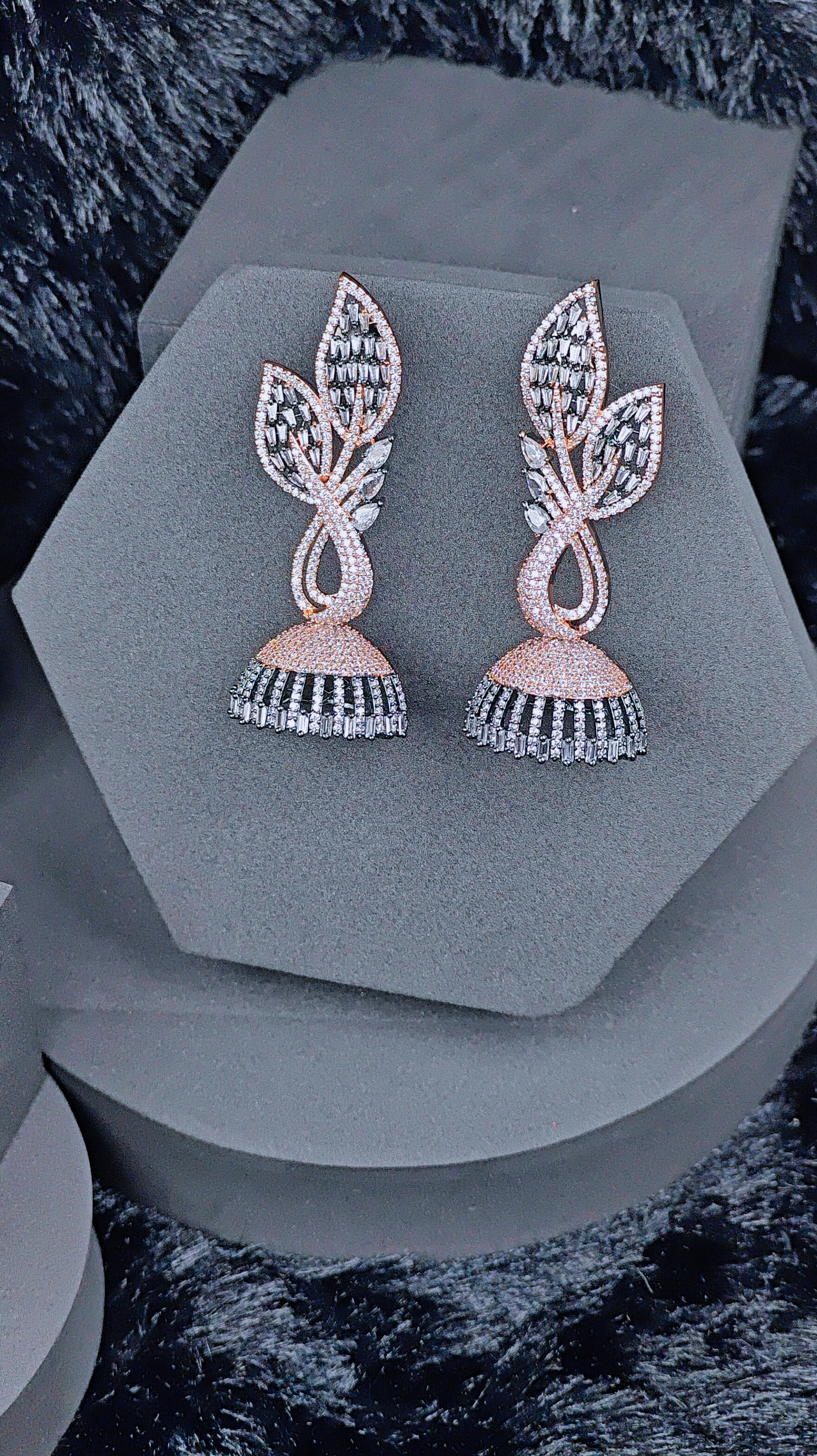 Rose Gold Glam Tassel Drop Earrings