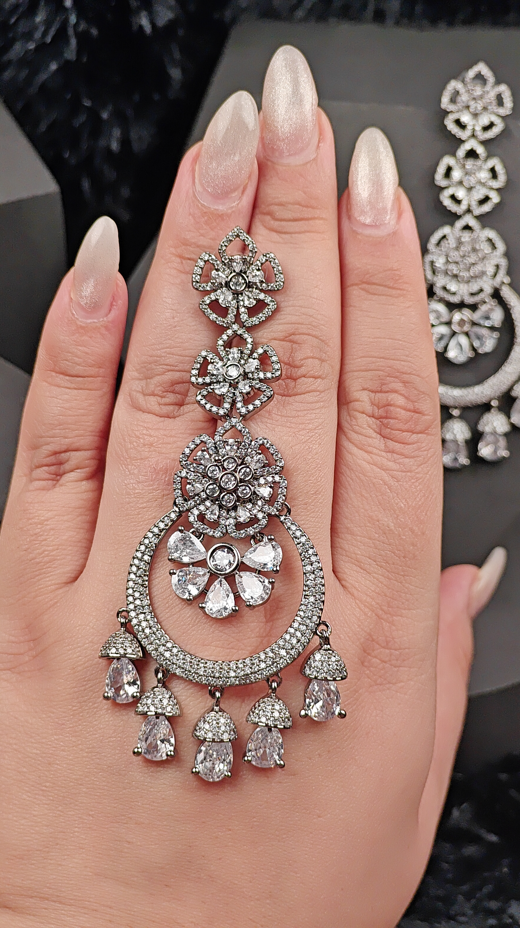 Luxury CZ Diamond Statement Earrings