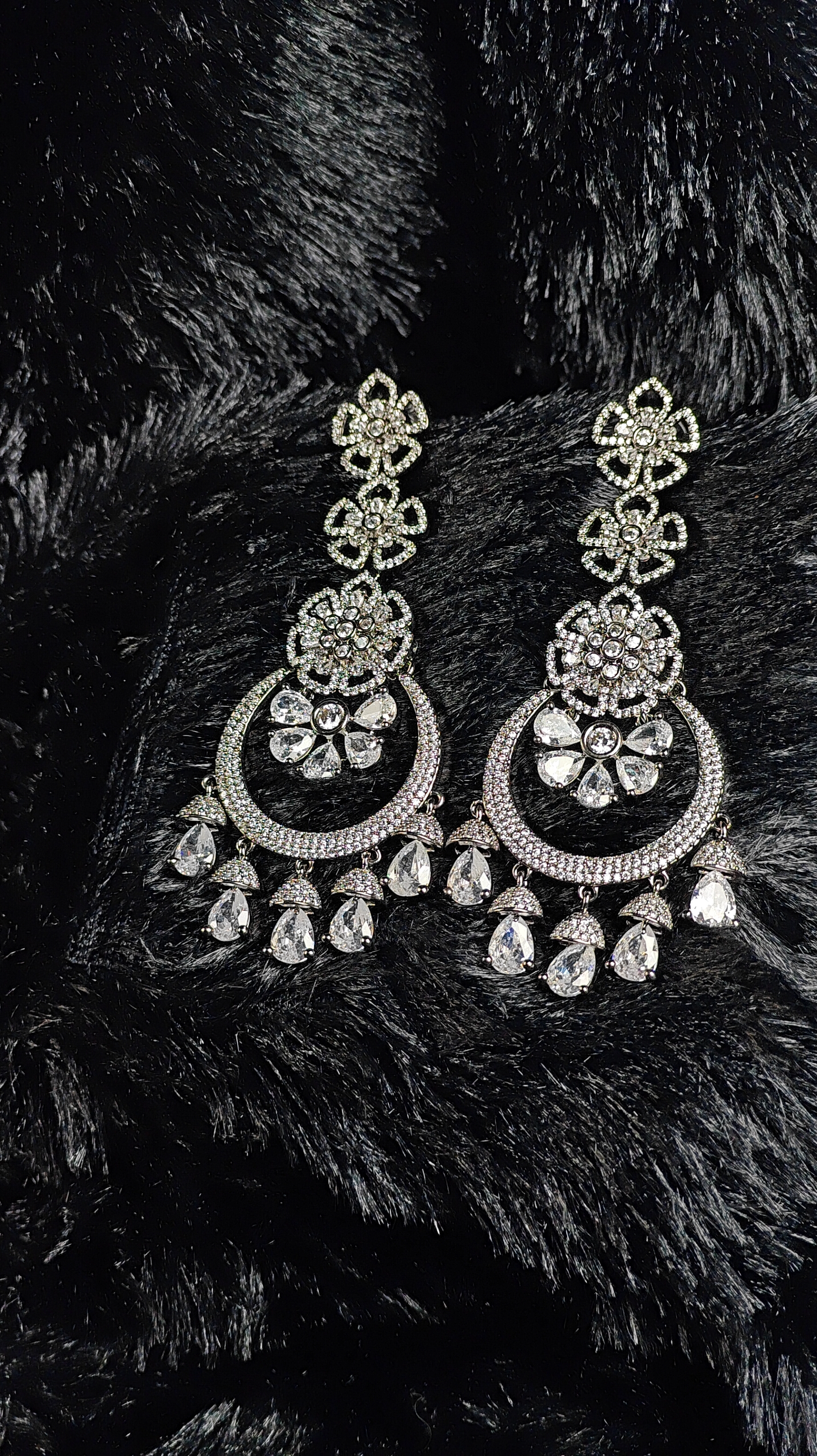 Luxury CZ Diamond Statement Earrings