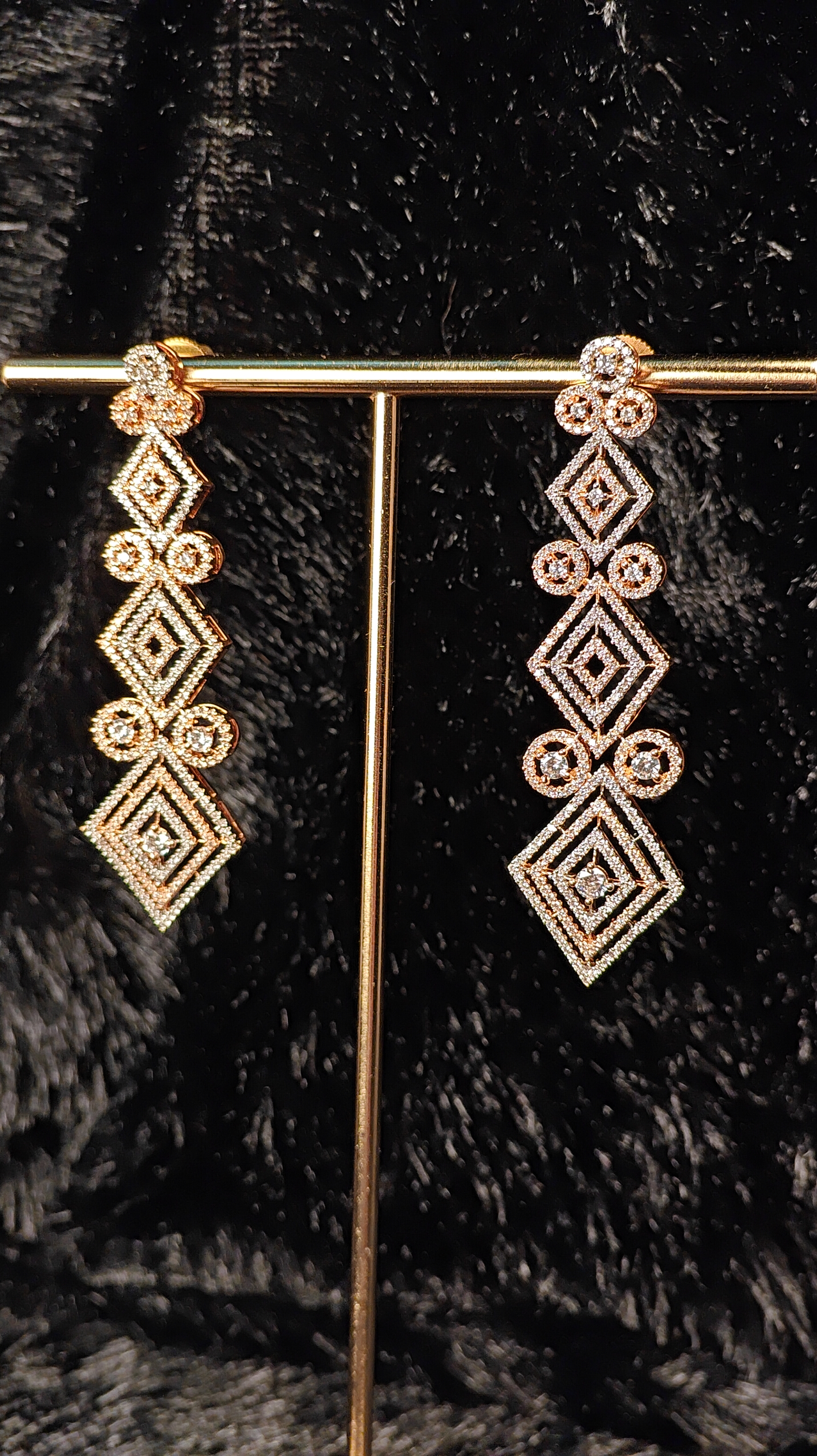 Geometric Glam CZ Earrings 