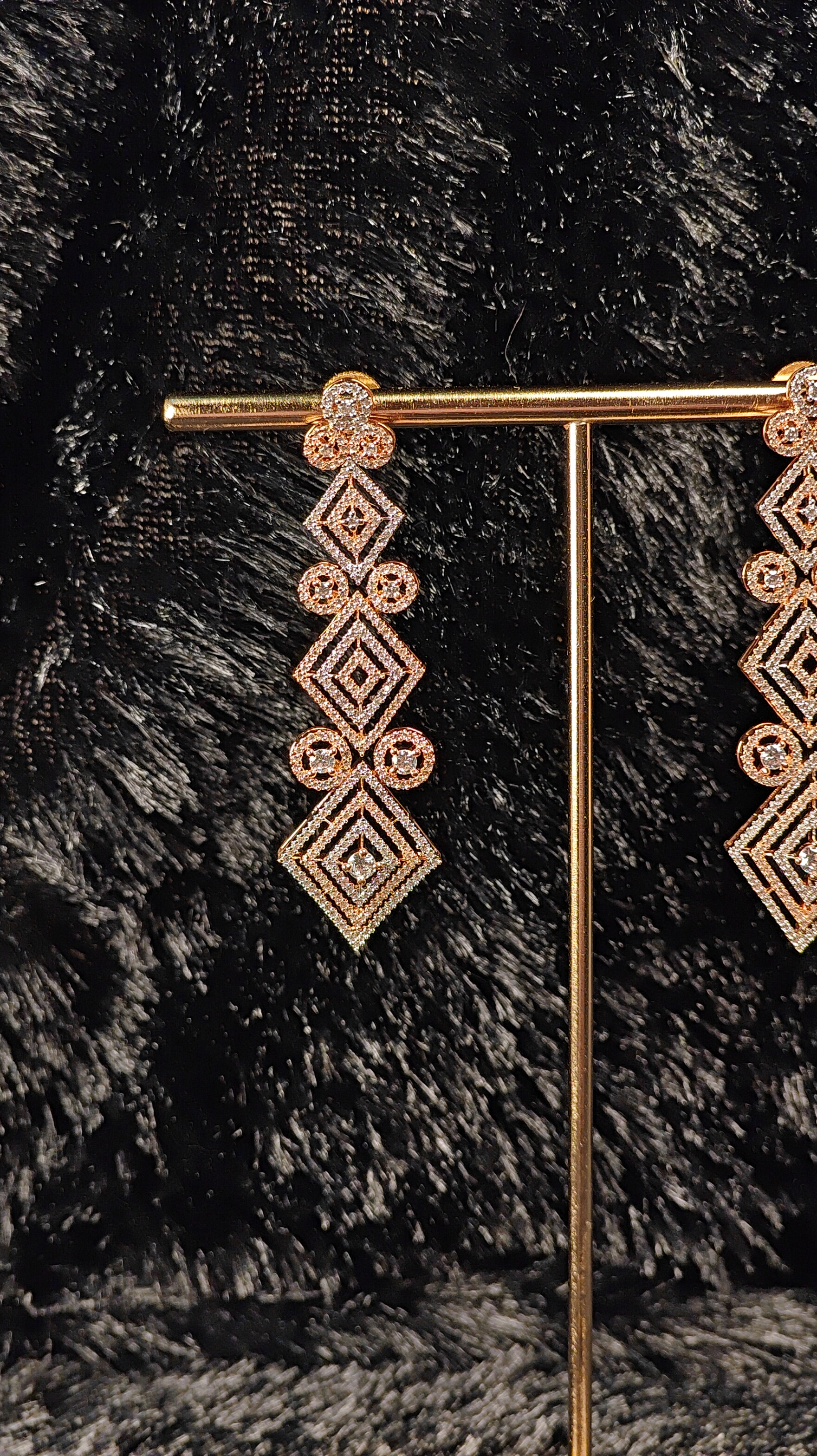 Geometric Glam CZ Earrings 