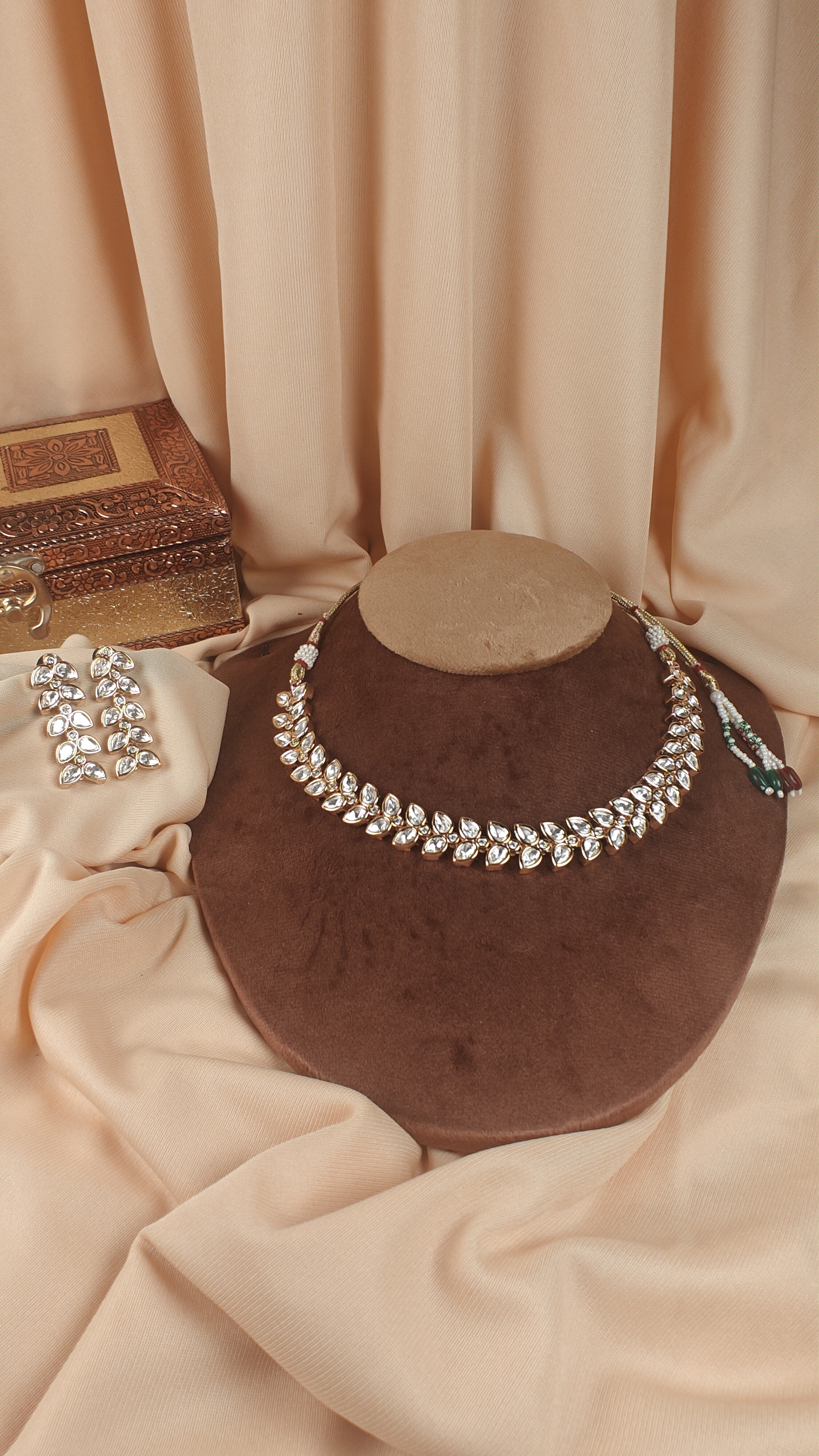 Kundan Choker Necklace and Earring Set