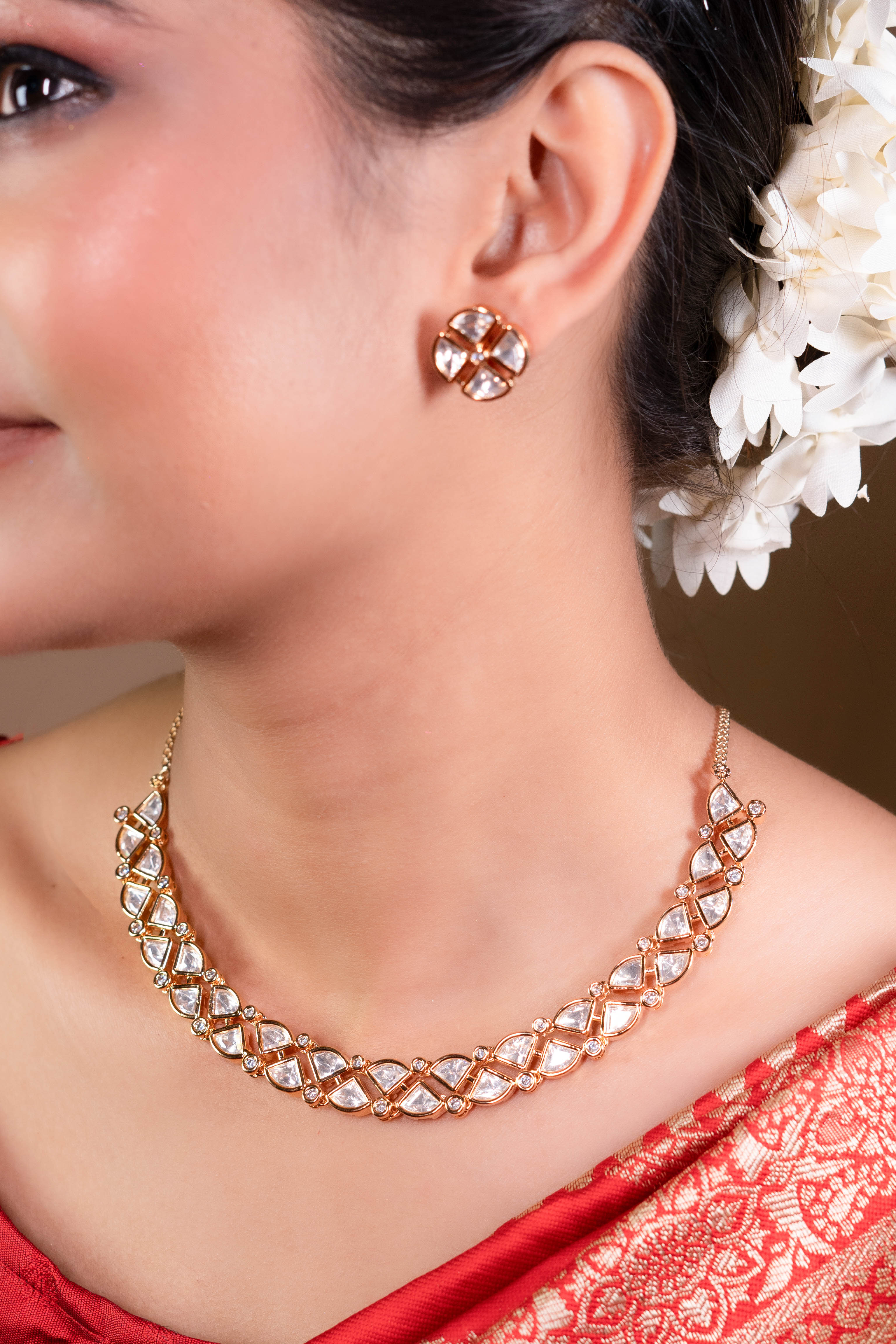 Classic Gold Plated Kundan Necklace