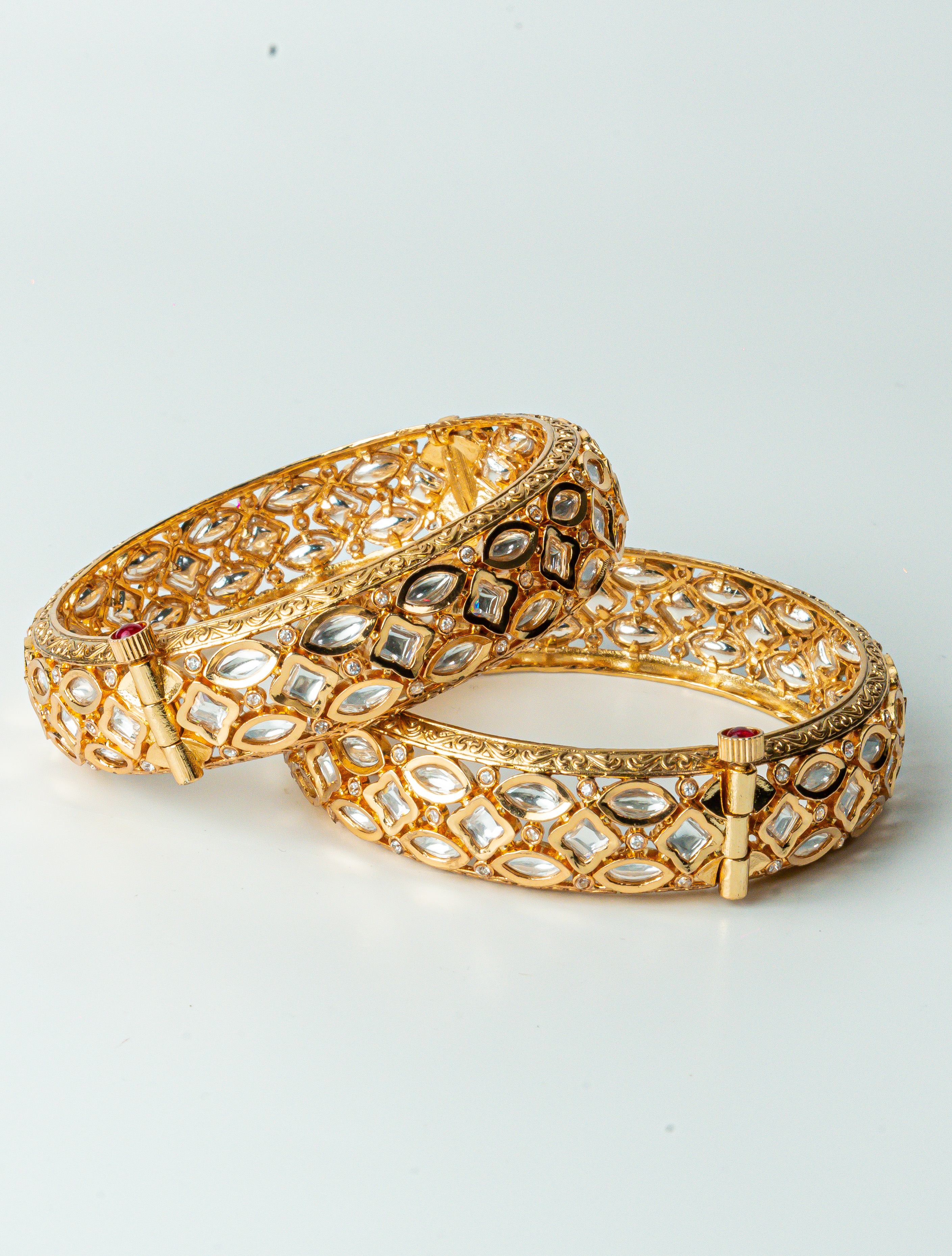 Timeless Kundan Gold-Plated Bangles