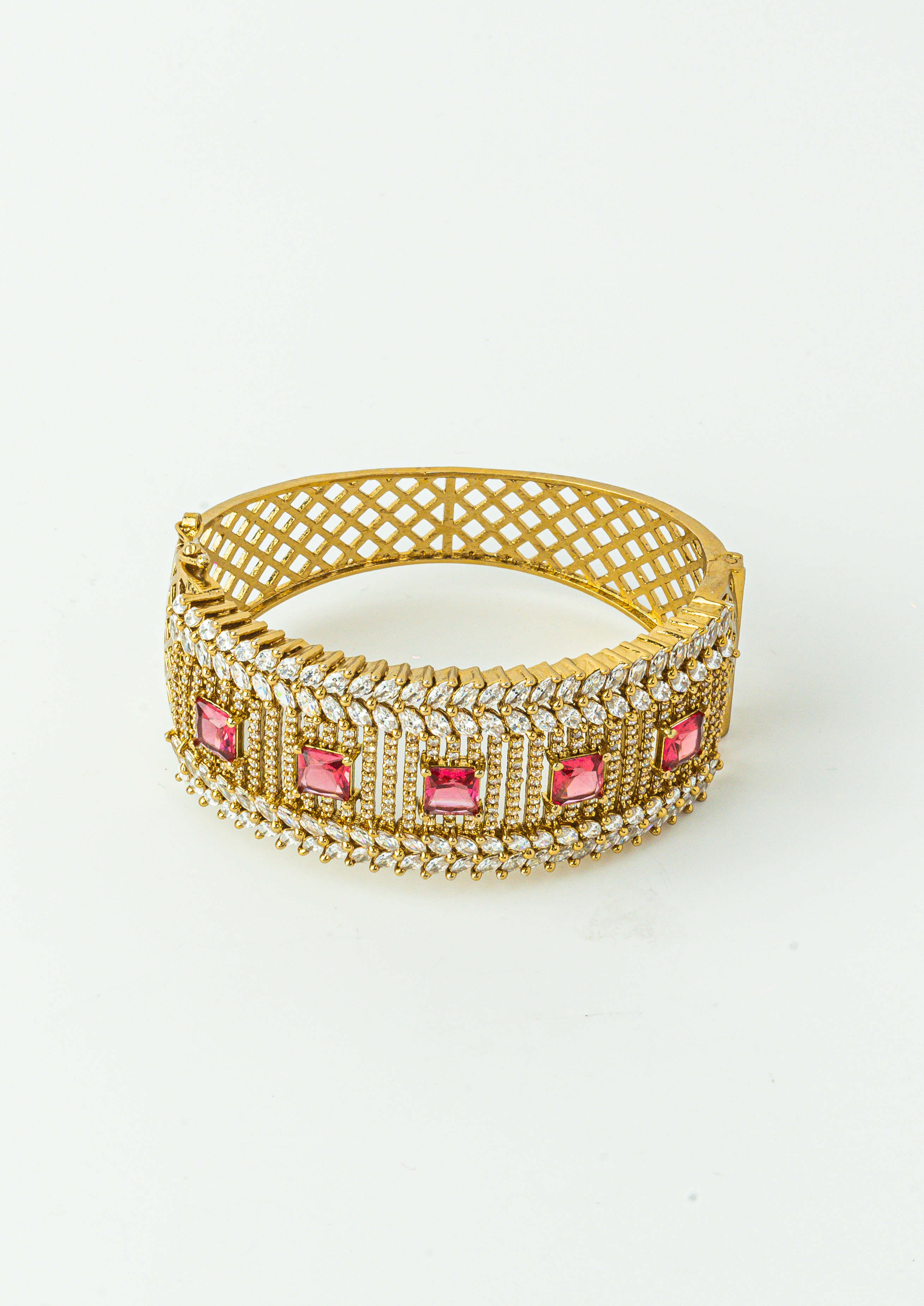 Ruby & White CZ Heritage Bracelet