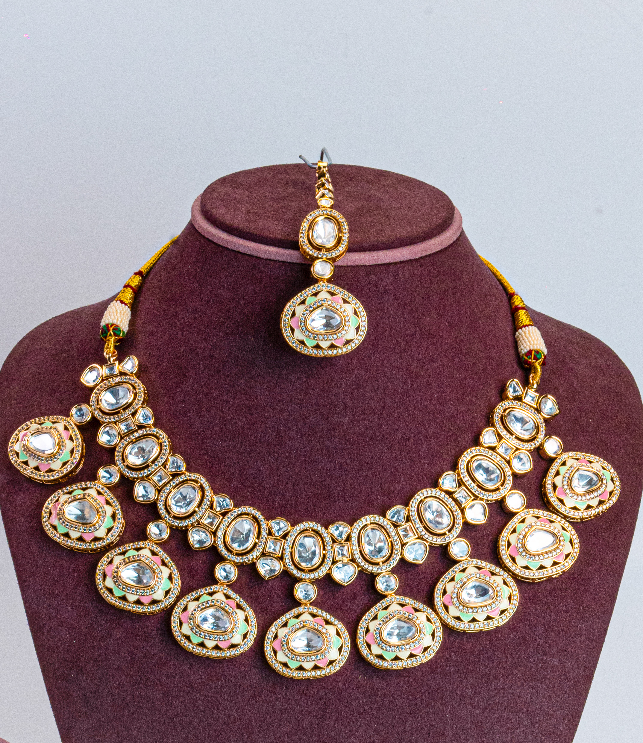 Multicolour Meenakari Kundan Necklace