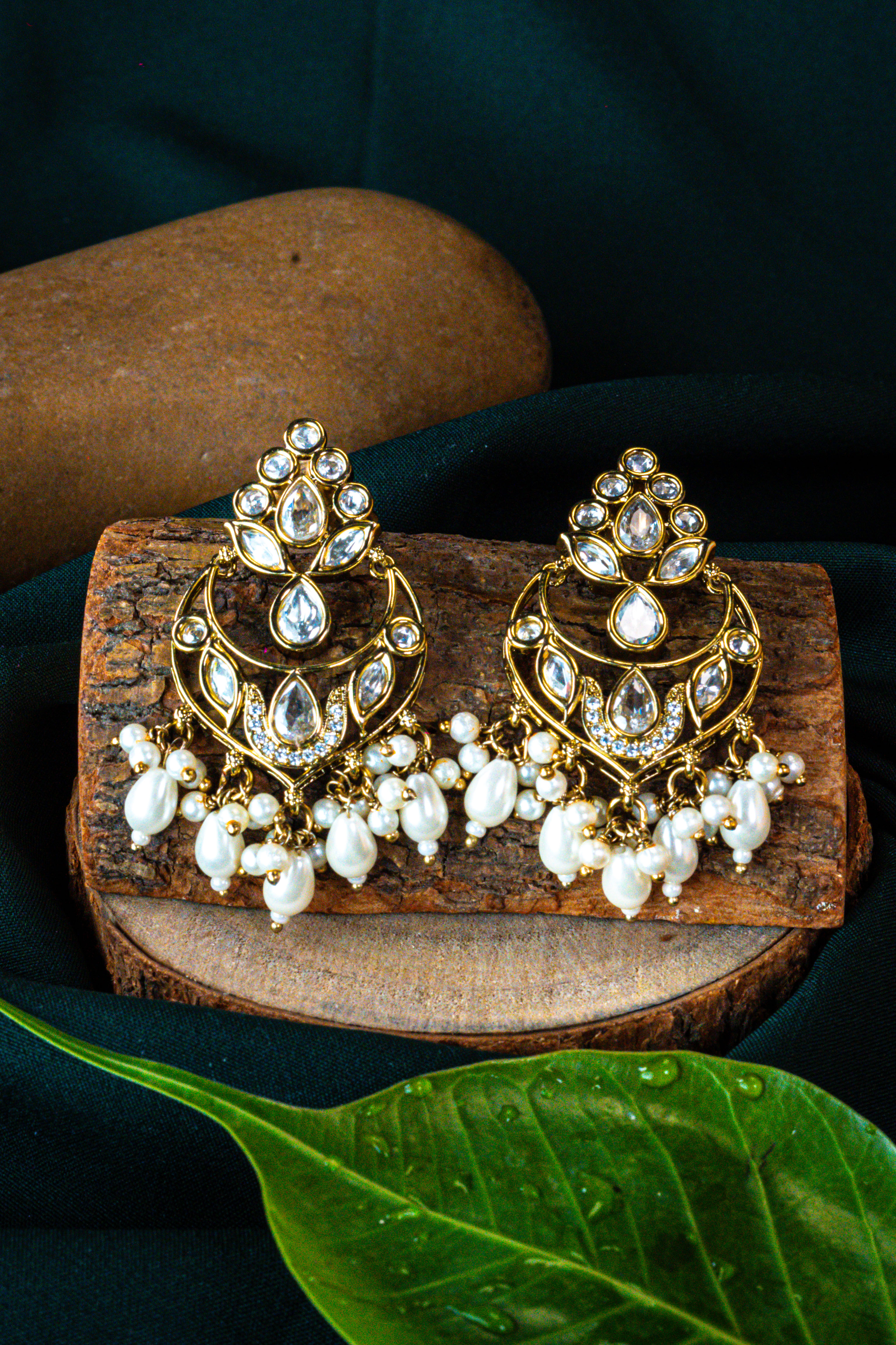 Heritage Pearl Kundan Drops