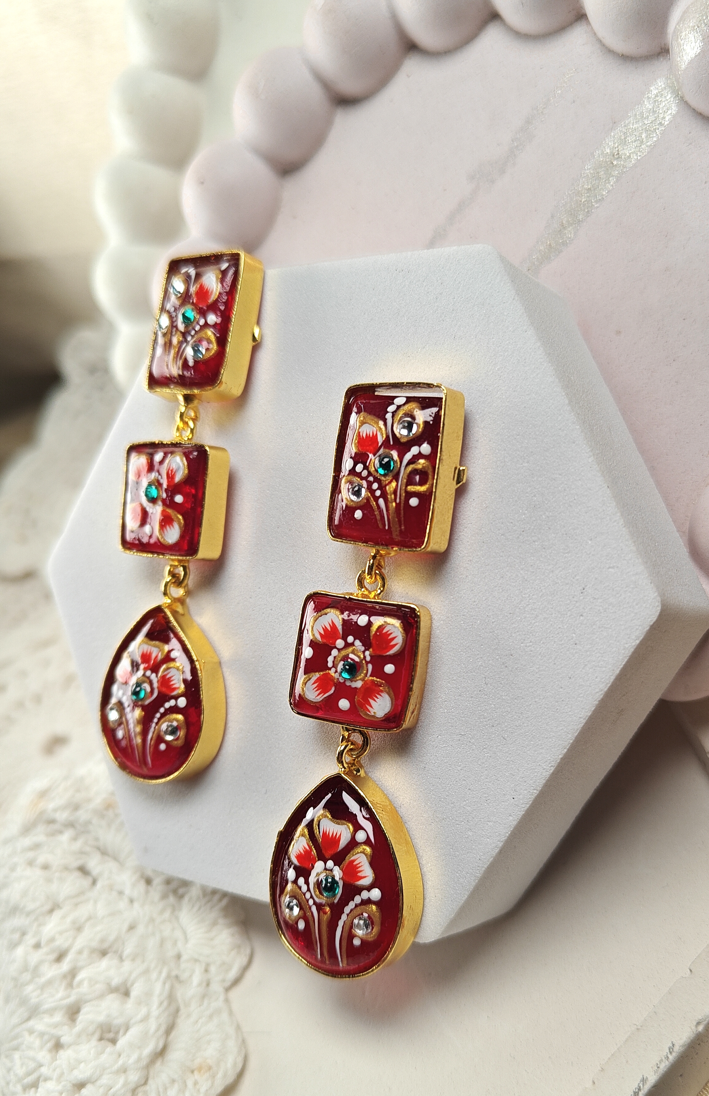 Gulnar Meenakari Earrings