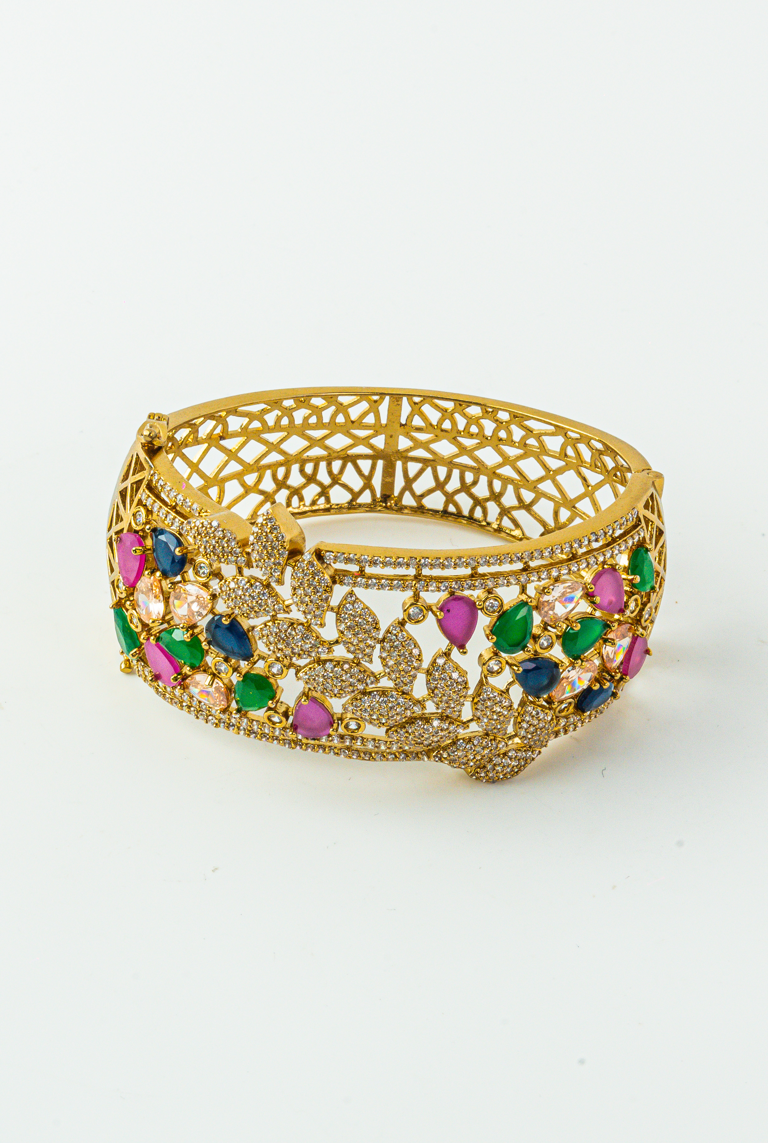 Multicolour CZ Antique Finish Bracelet