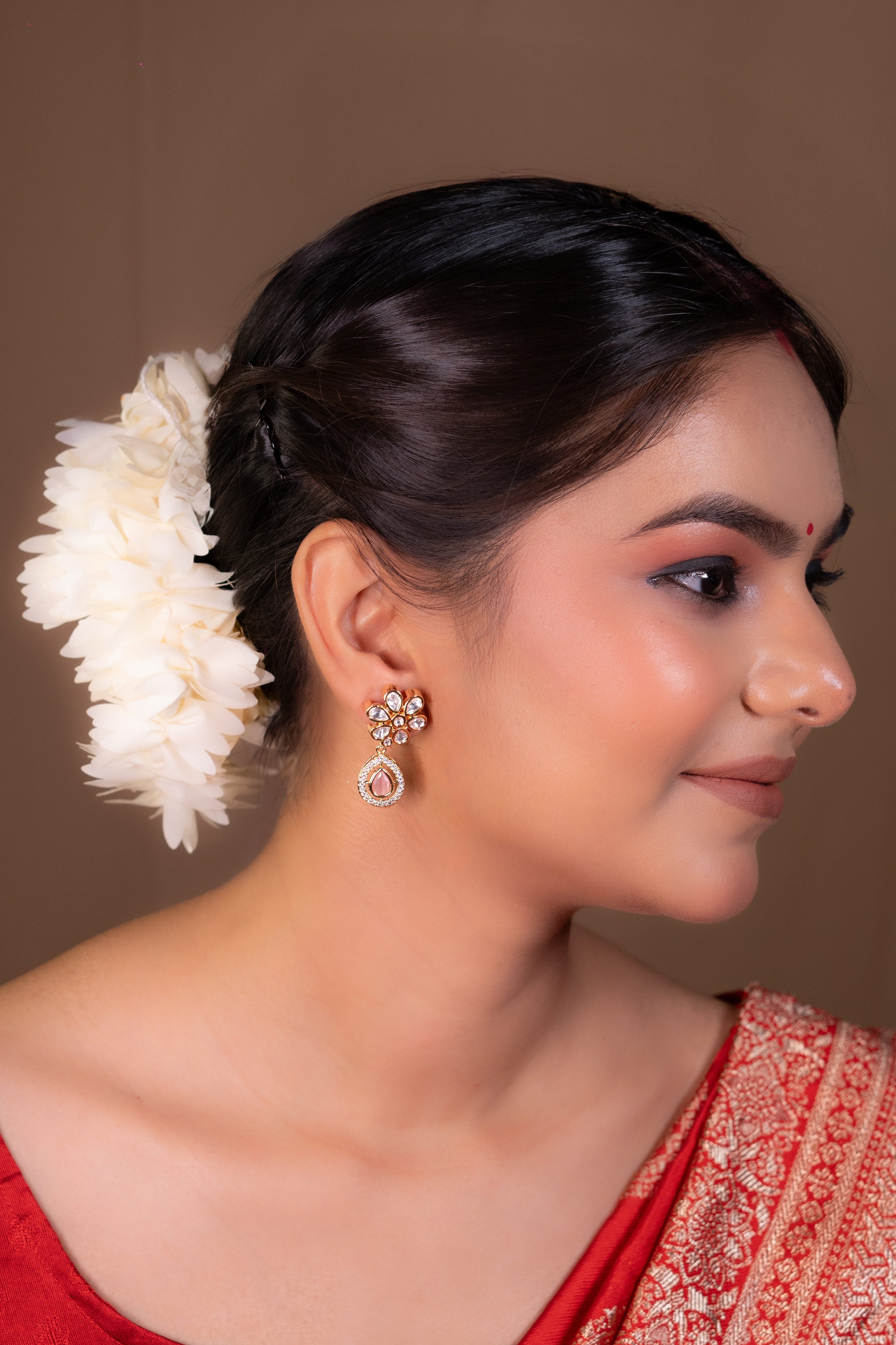 Blush Pink Kundan Charm Drops