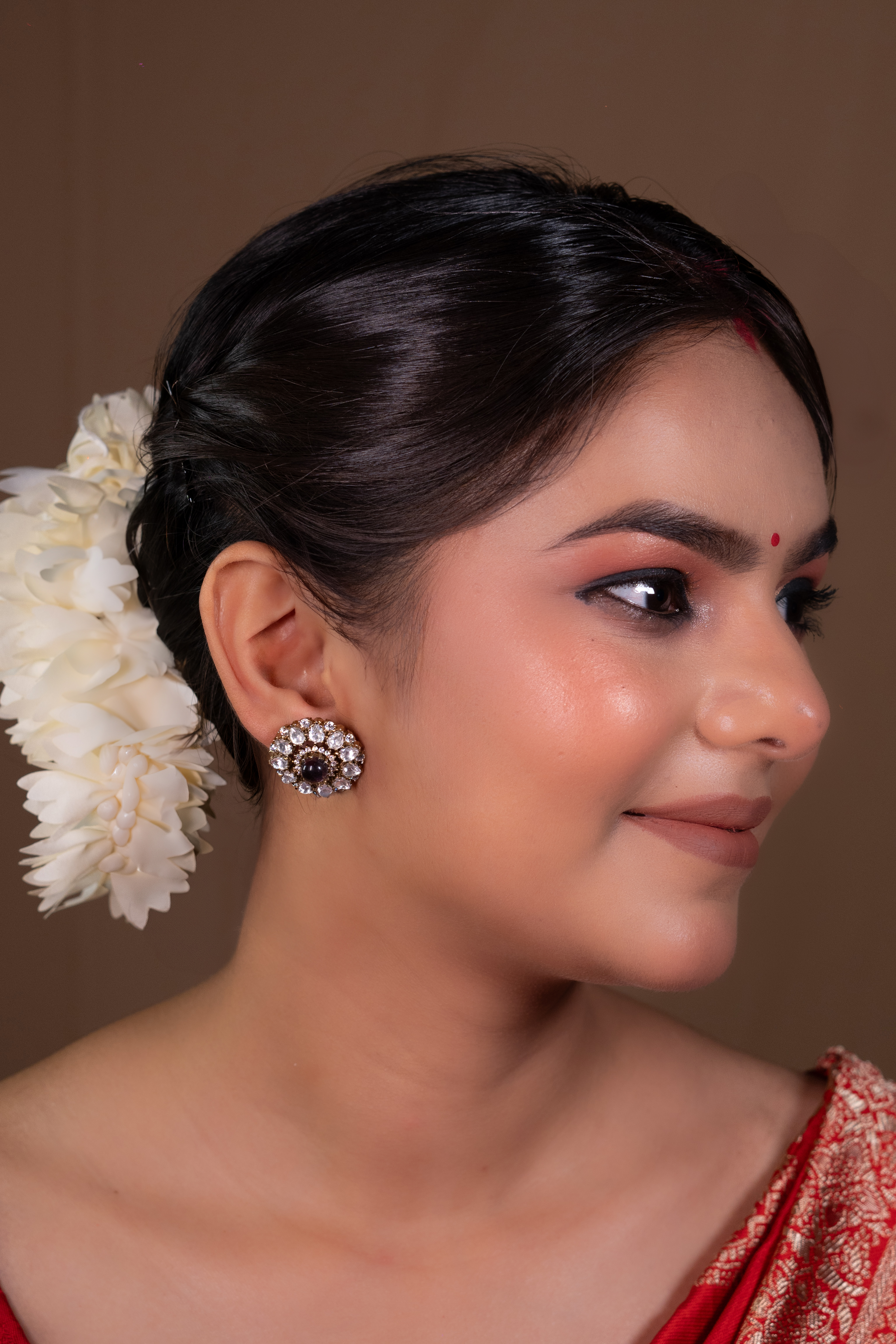 Vintage Blue Kundan Studs