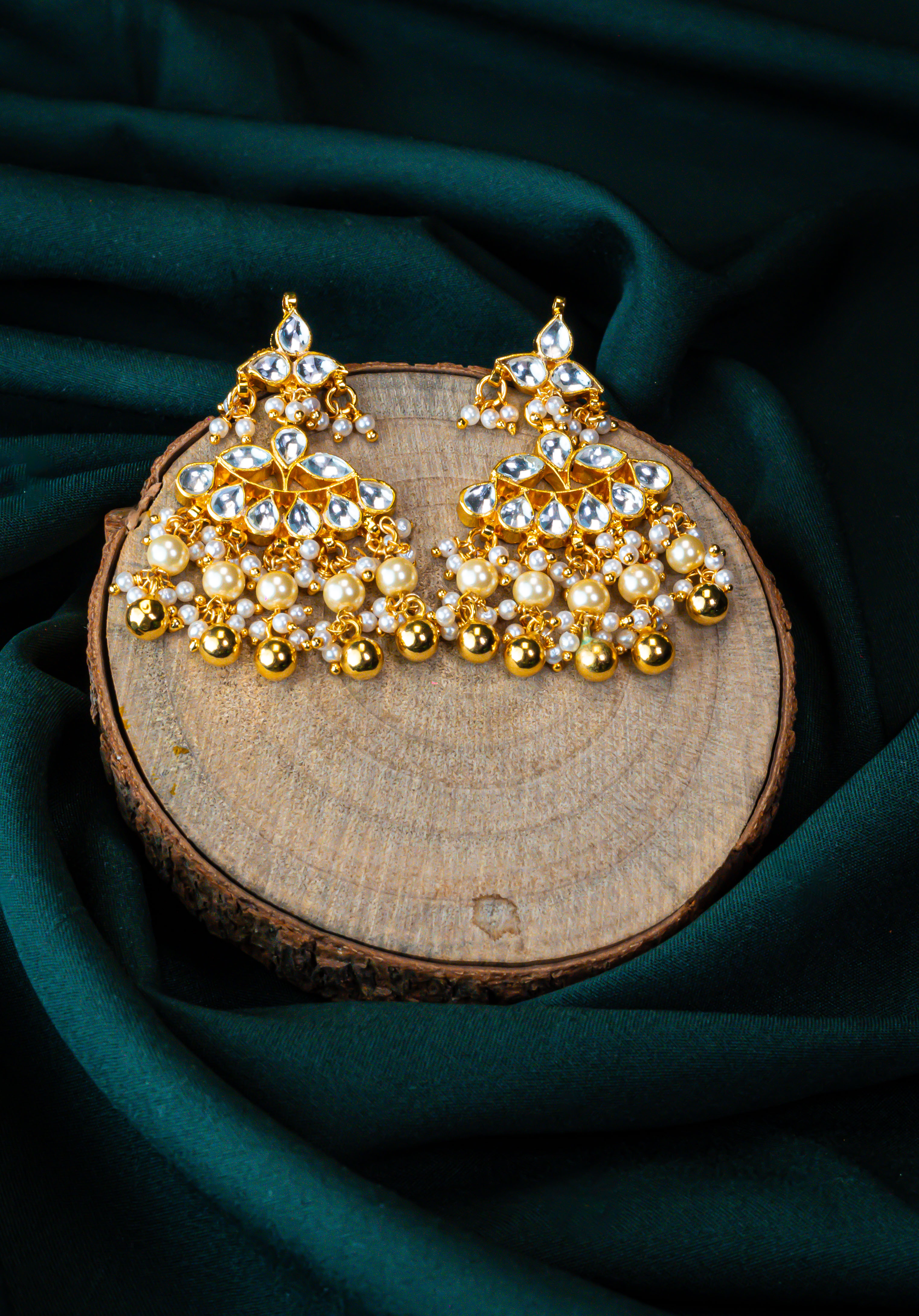 Timeless Gold Kundan Studs