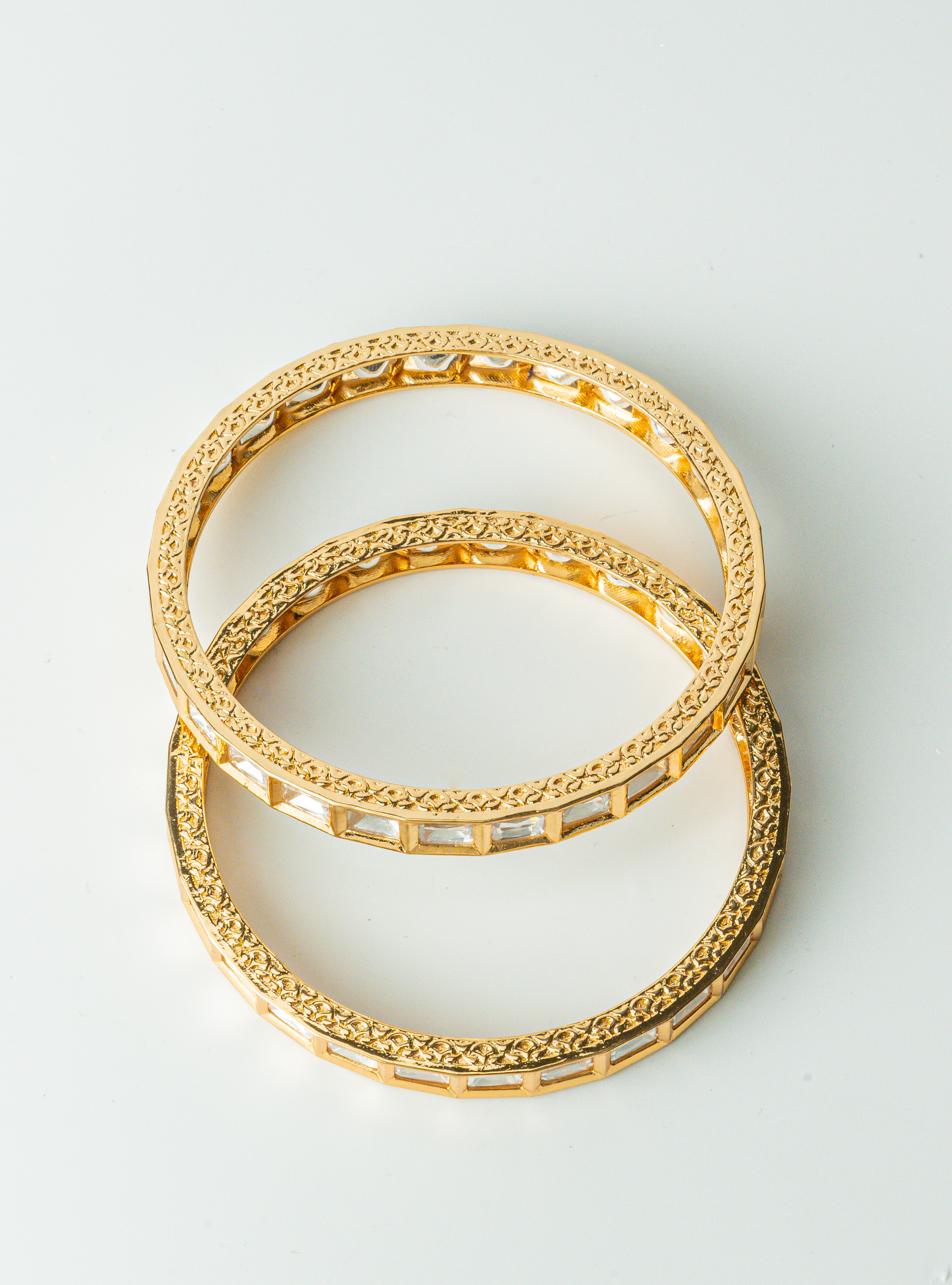 Traditional Screw Kundan Gold Bangles