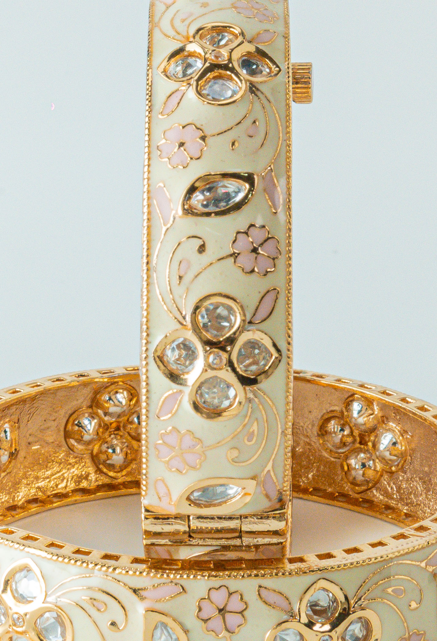 Enchanting Kundan Meenakari Screw Bangles