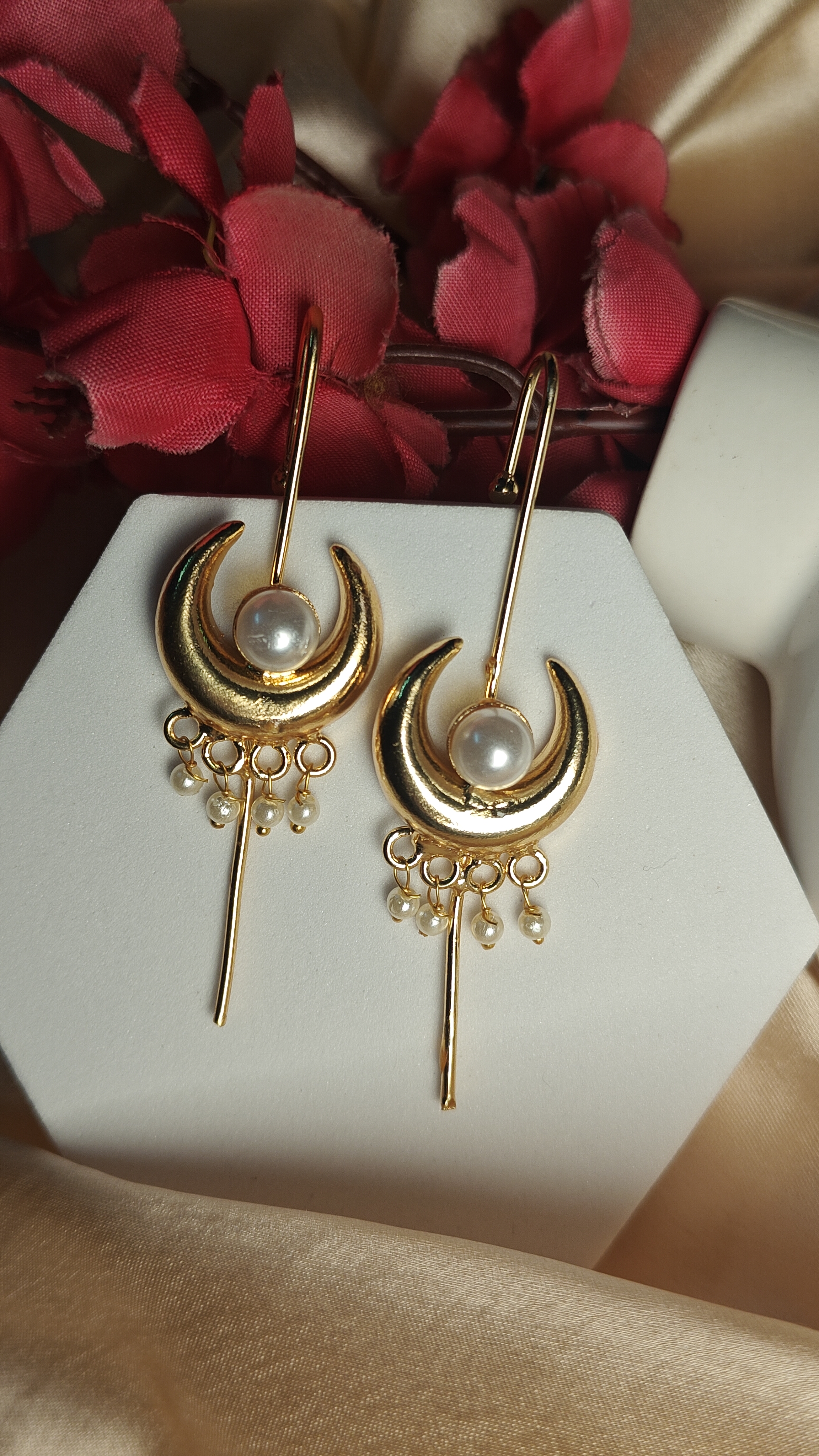 Crescent Pearl Ear Cuffs