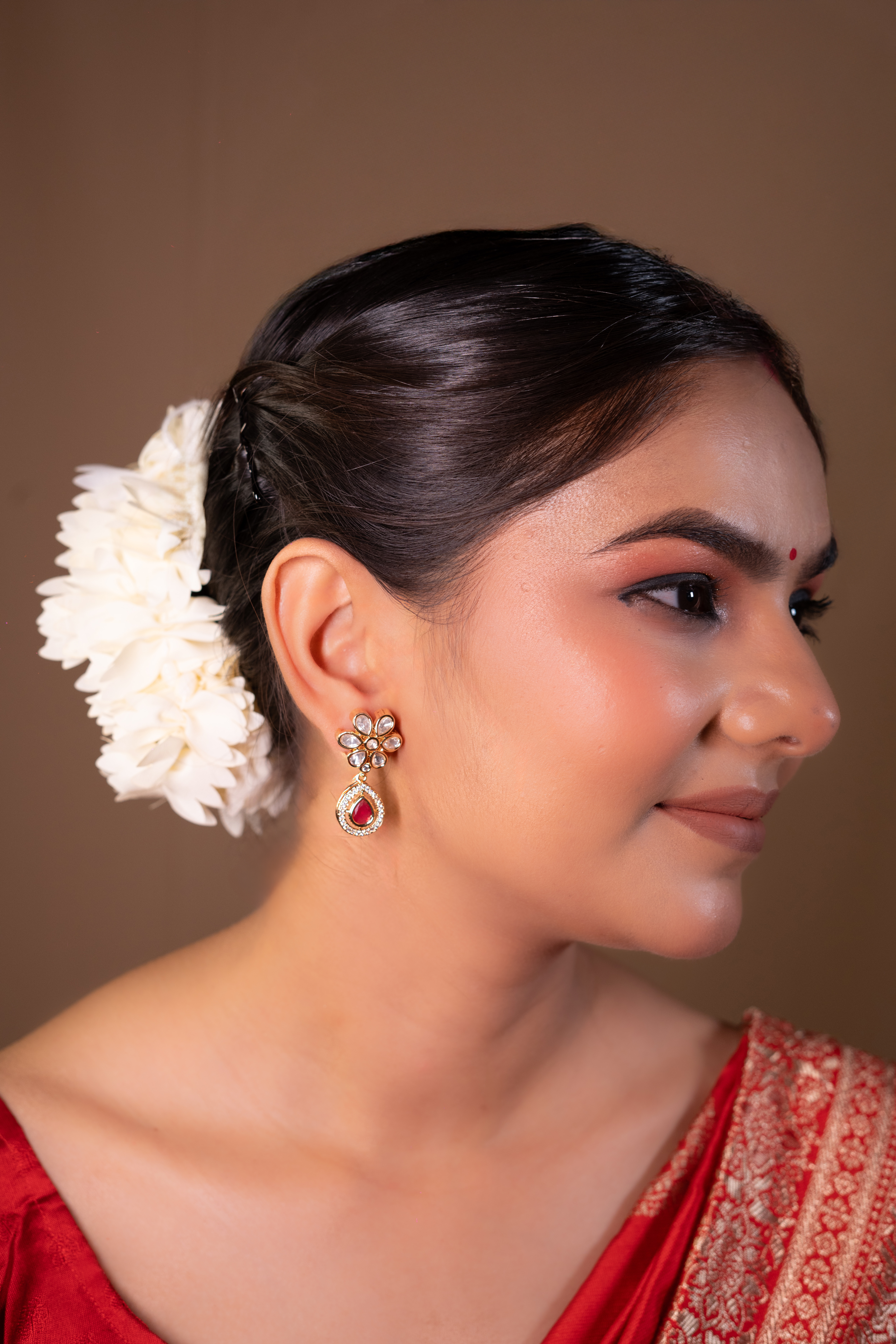 Ruby Regal Kundan Danglers